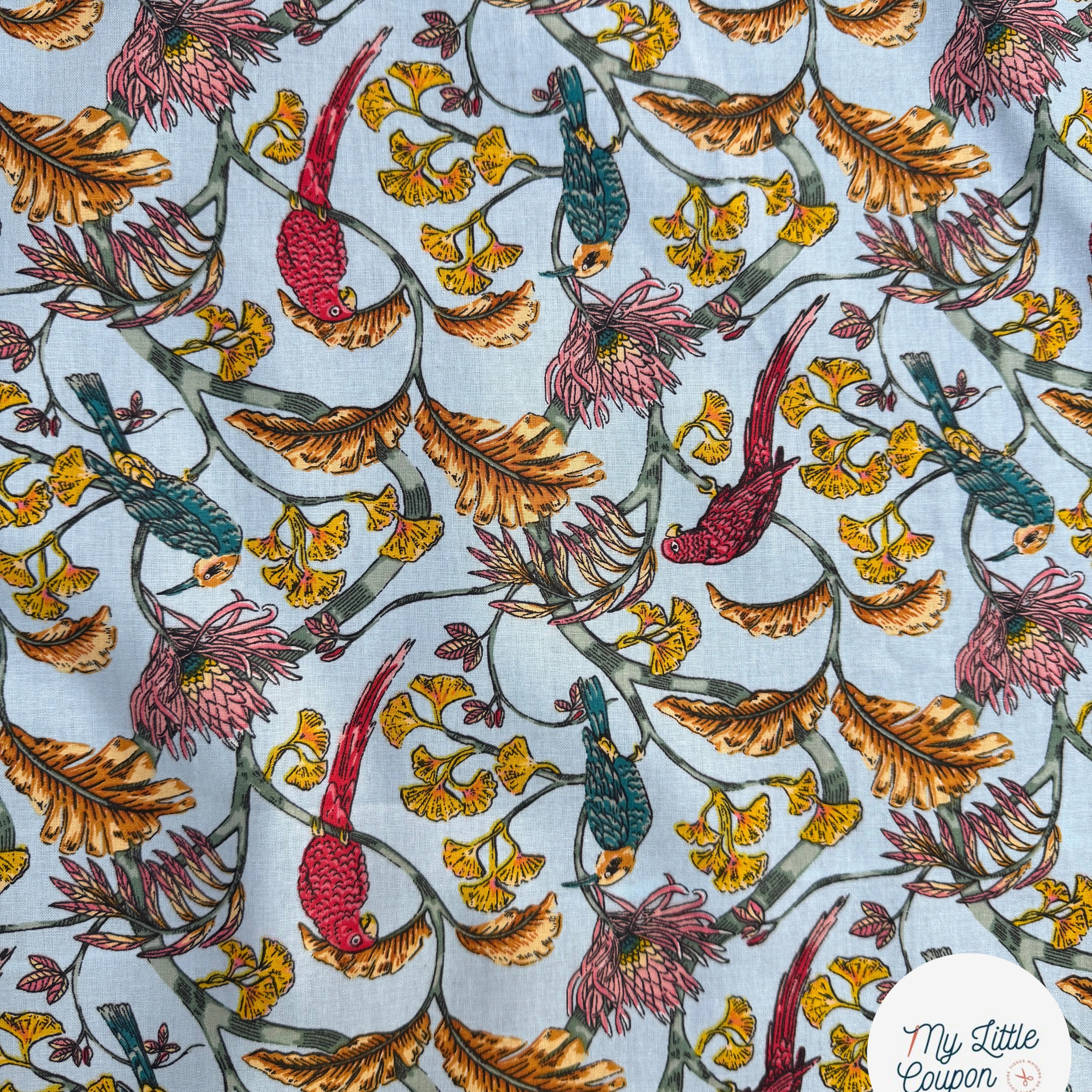 COTON IMPRIMÉ PLÉNITUDE BLEU - My Little Coupon