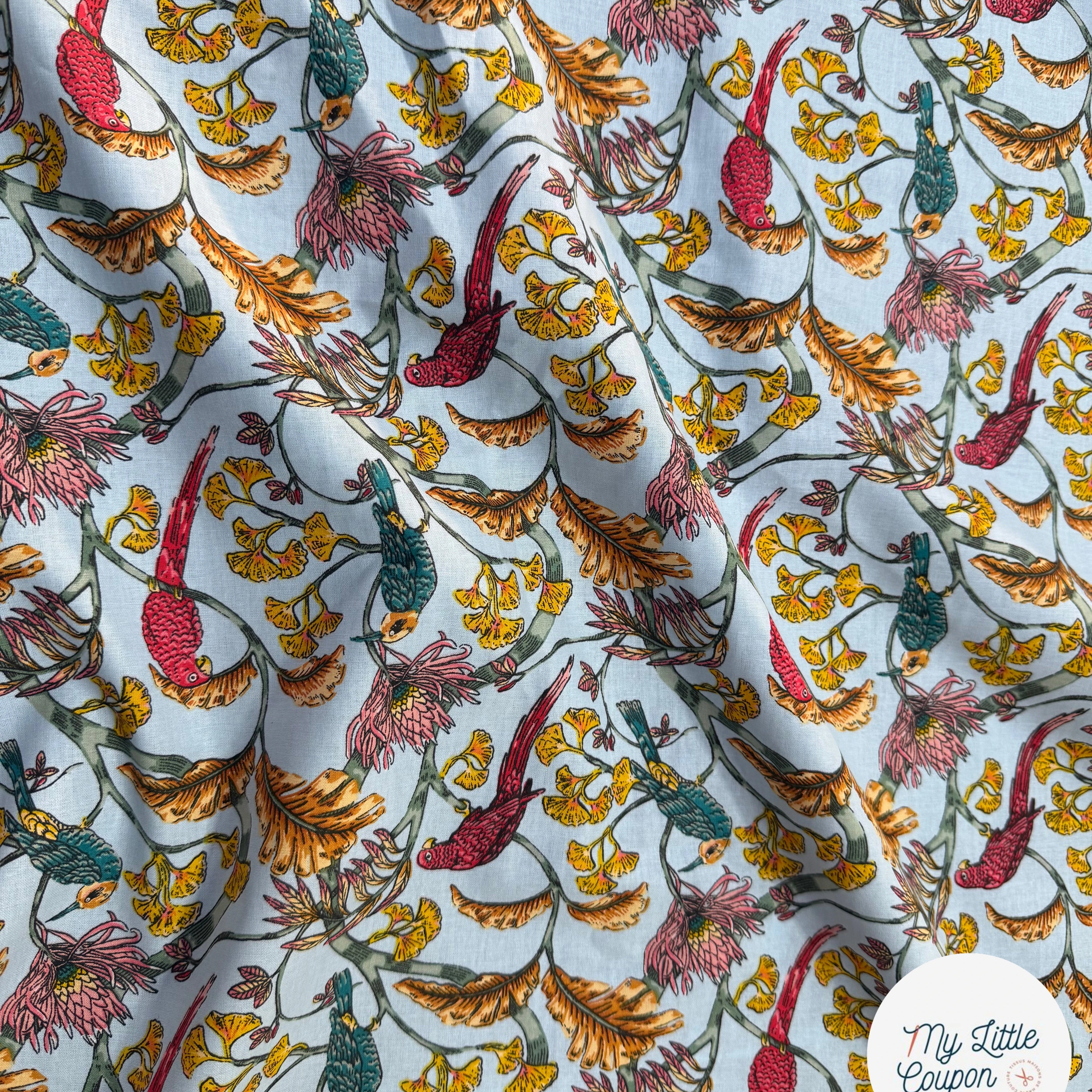 COTON IMPRIMÉ PLÉNITUDE BLEU - My Little Coupon