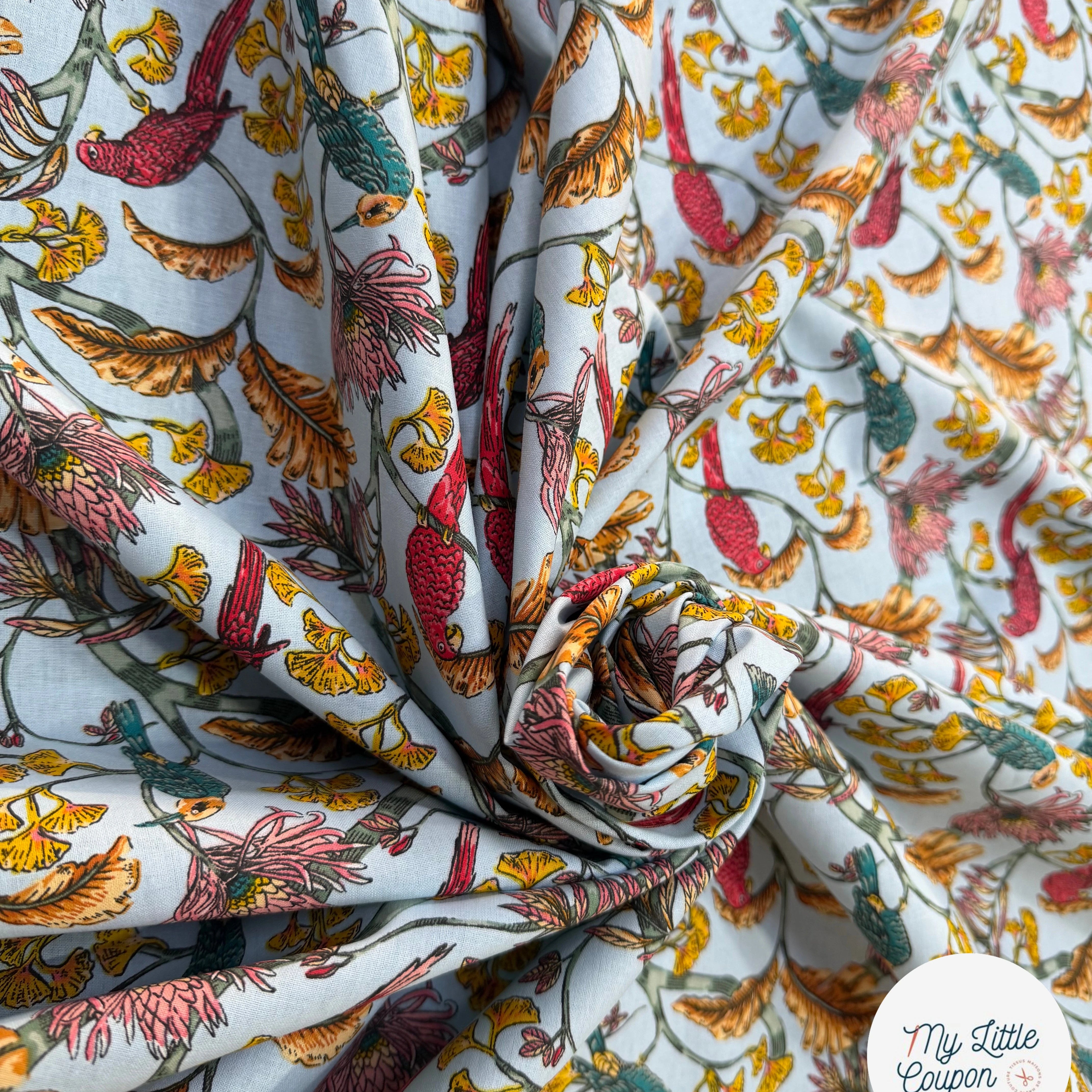 COTON IMPRIMÉ PLÉNITUDE BLEU - My Little Coupon