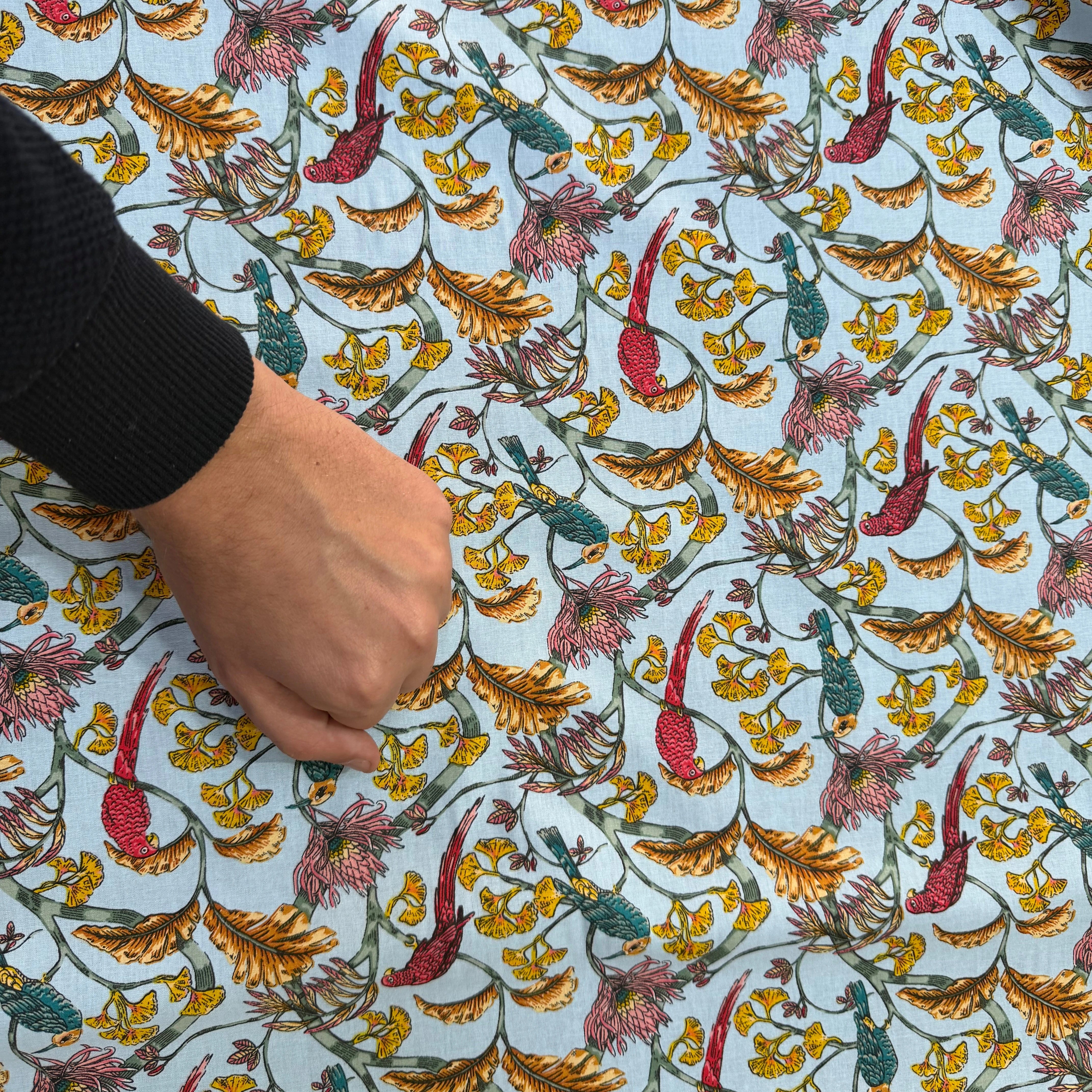 COTON IMPRIMÉ PLÉNITUDE BLEU - My Little Coupon