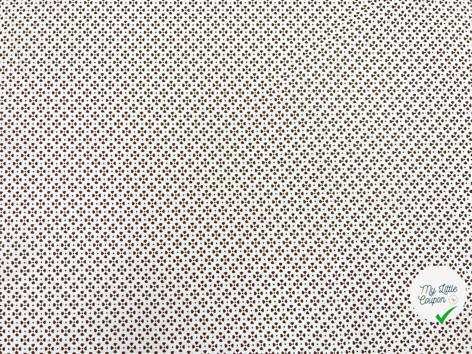 COTON IMPRIMÉ TRÈFLE AU CHOCOLAT - My Little Coupon - tissu - coudre