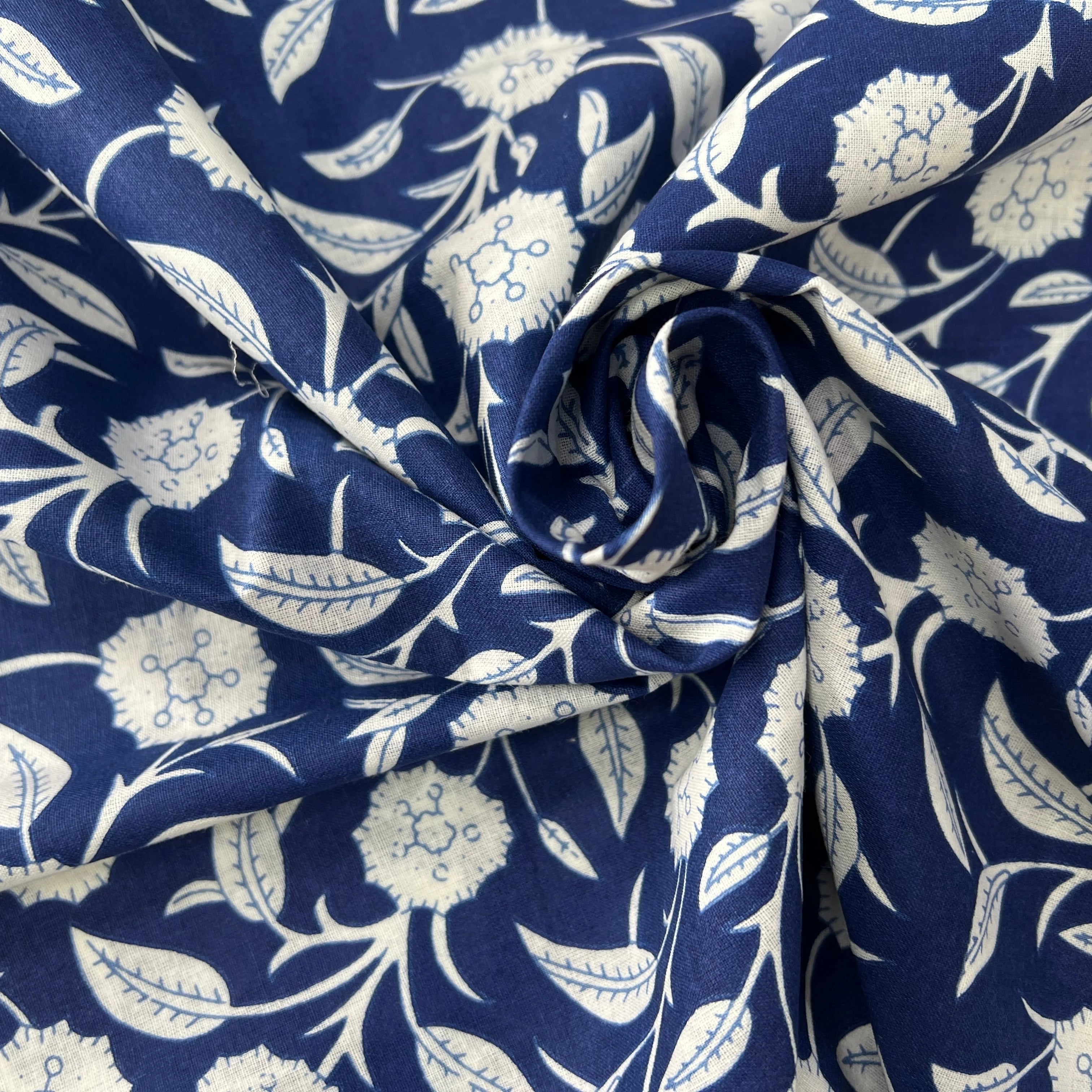 COTON INDIEN TAJ-MAHAL 002 INDIGO LAIZE 110 - My Little Coupon