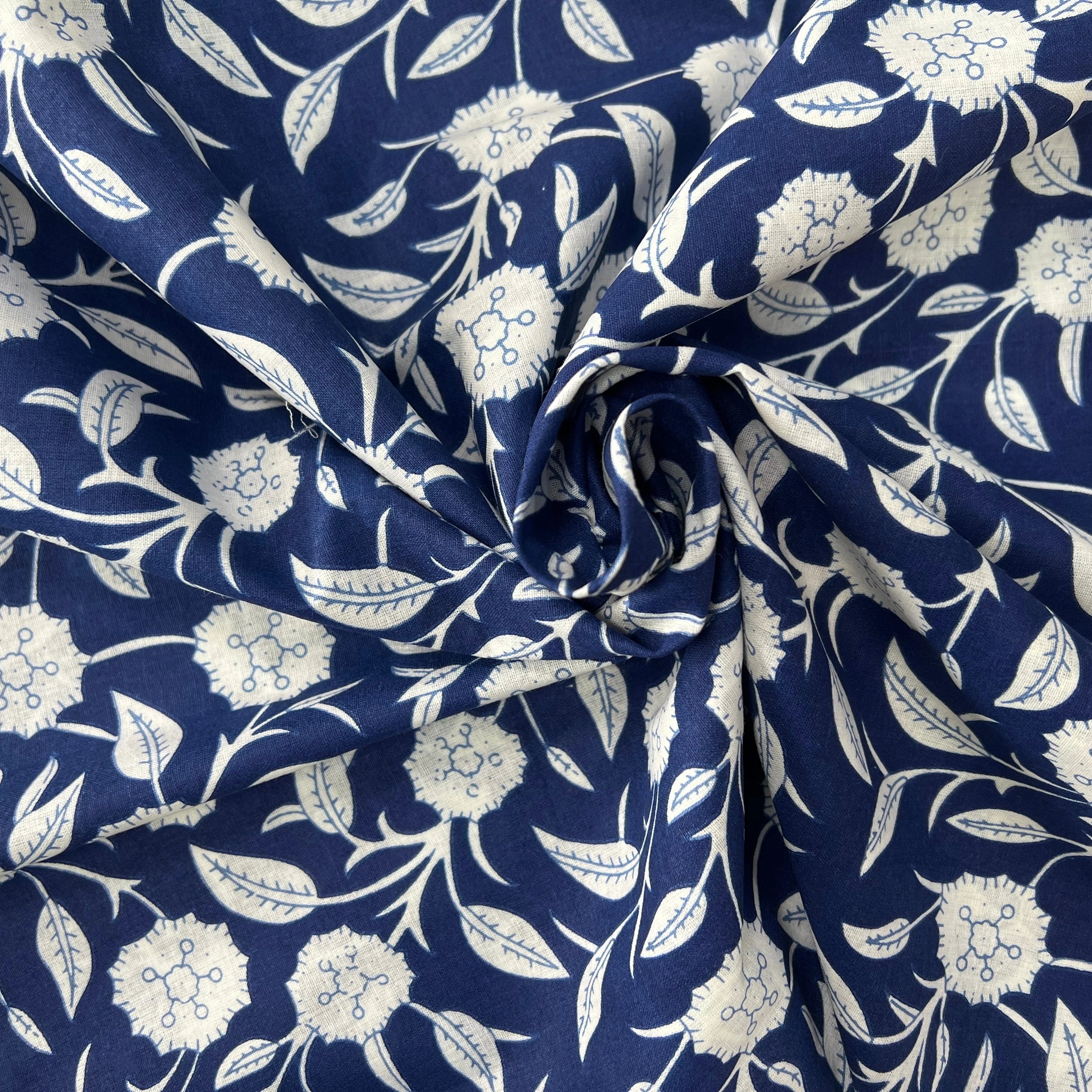 COTON INDIEN TAJ-MAHAL 002 INDIGO LAIZE 110 - My Little Coupon