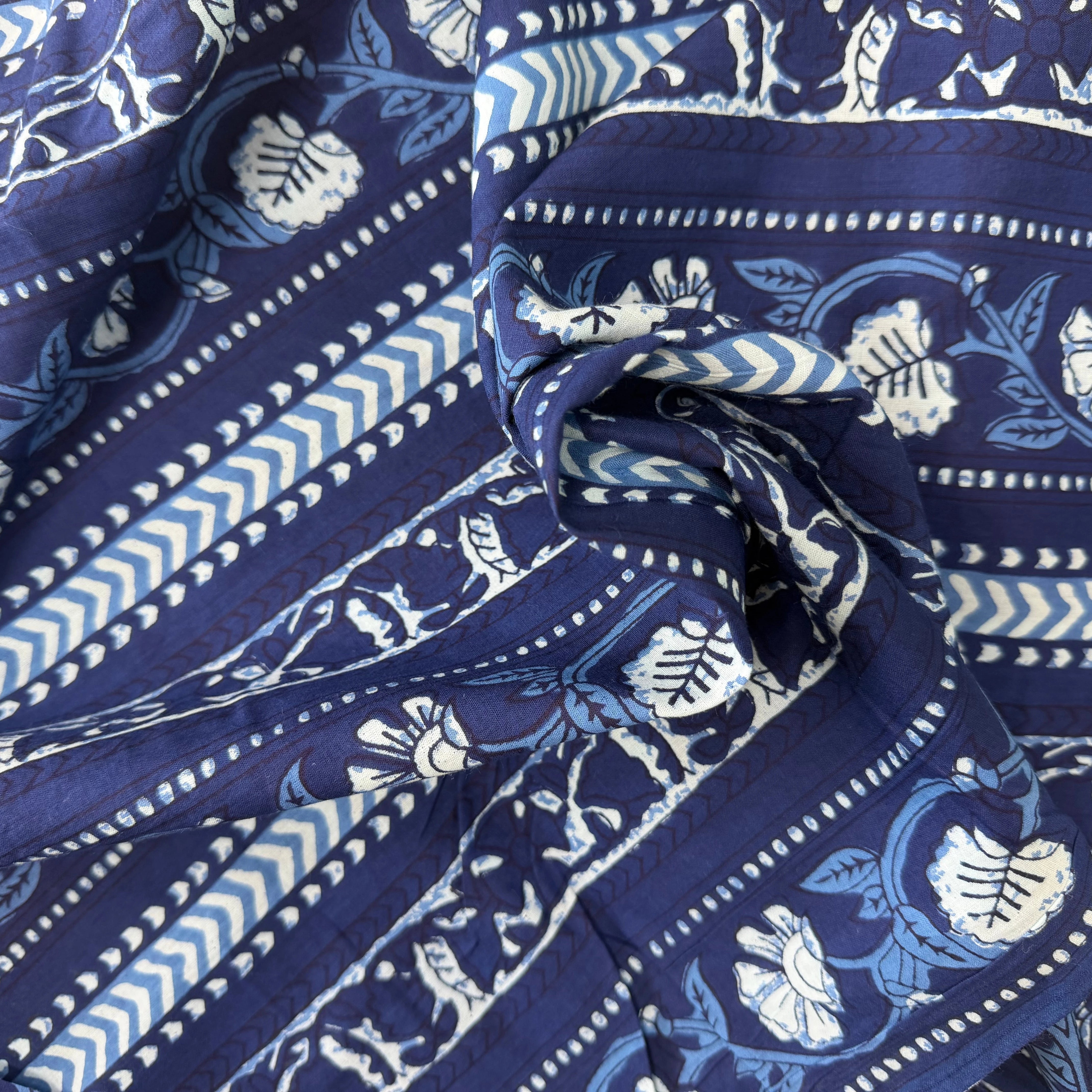 COTON INDIEN TAJ-MAHAL 003 INDIGO LAIZE 110 - My Little Coupon