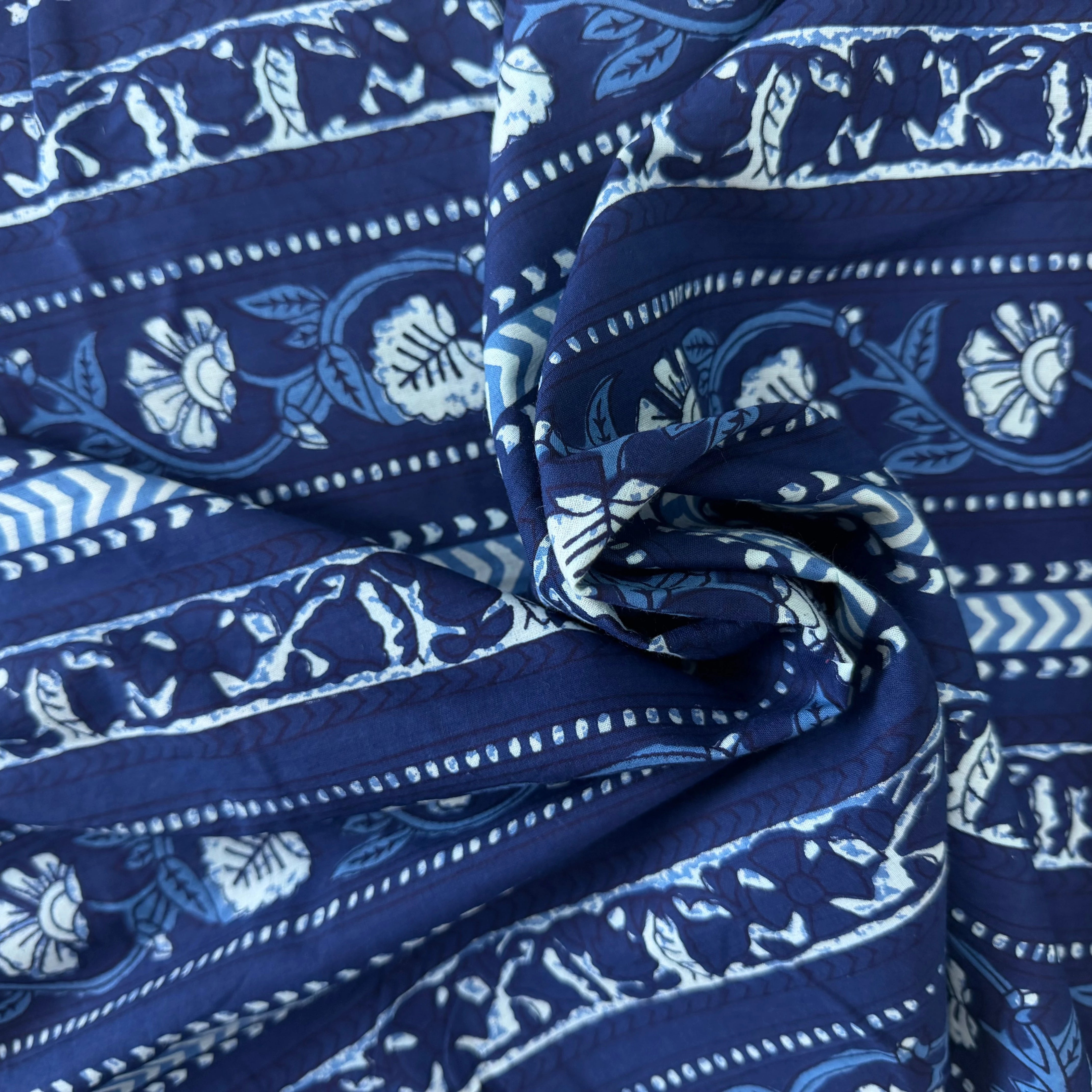 COTON INDIEN TAJ-MAHAL 003 INDIGO LAIZE 110 - My Little Coupon