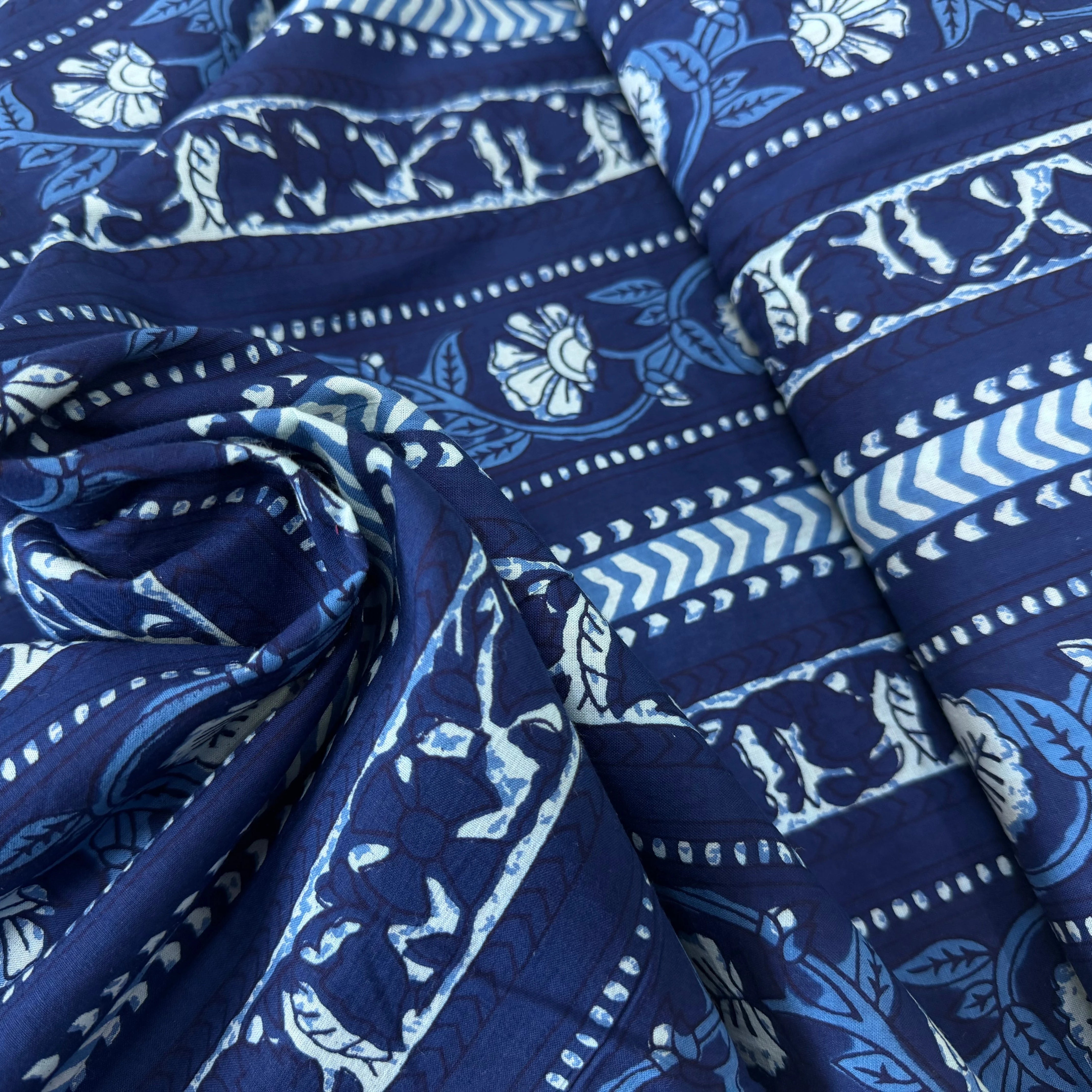 COTON INDIEN TAJ-MAHAL 003 INDIGO LAIZE 110 - My Little Coupon