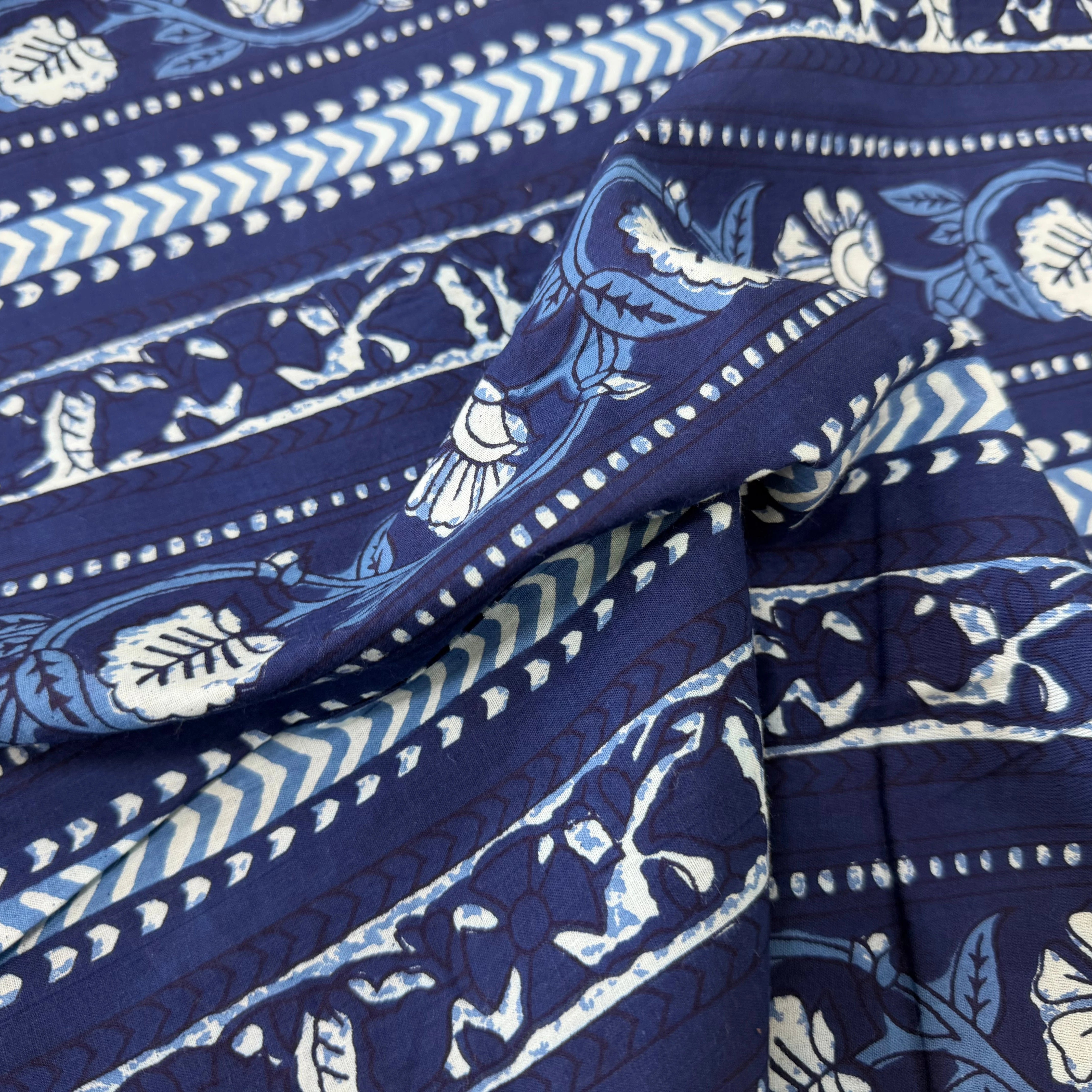 COTON INDIEN TAJ-MAHAL 003 INDIGO LAIZE 110 - My Little Coupon