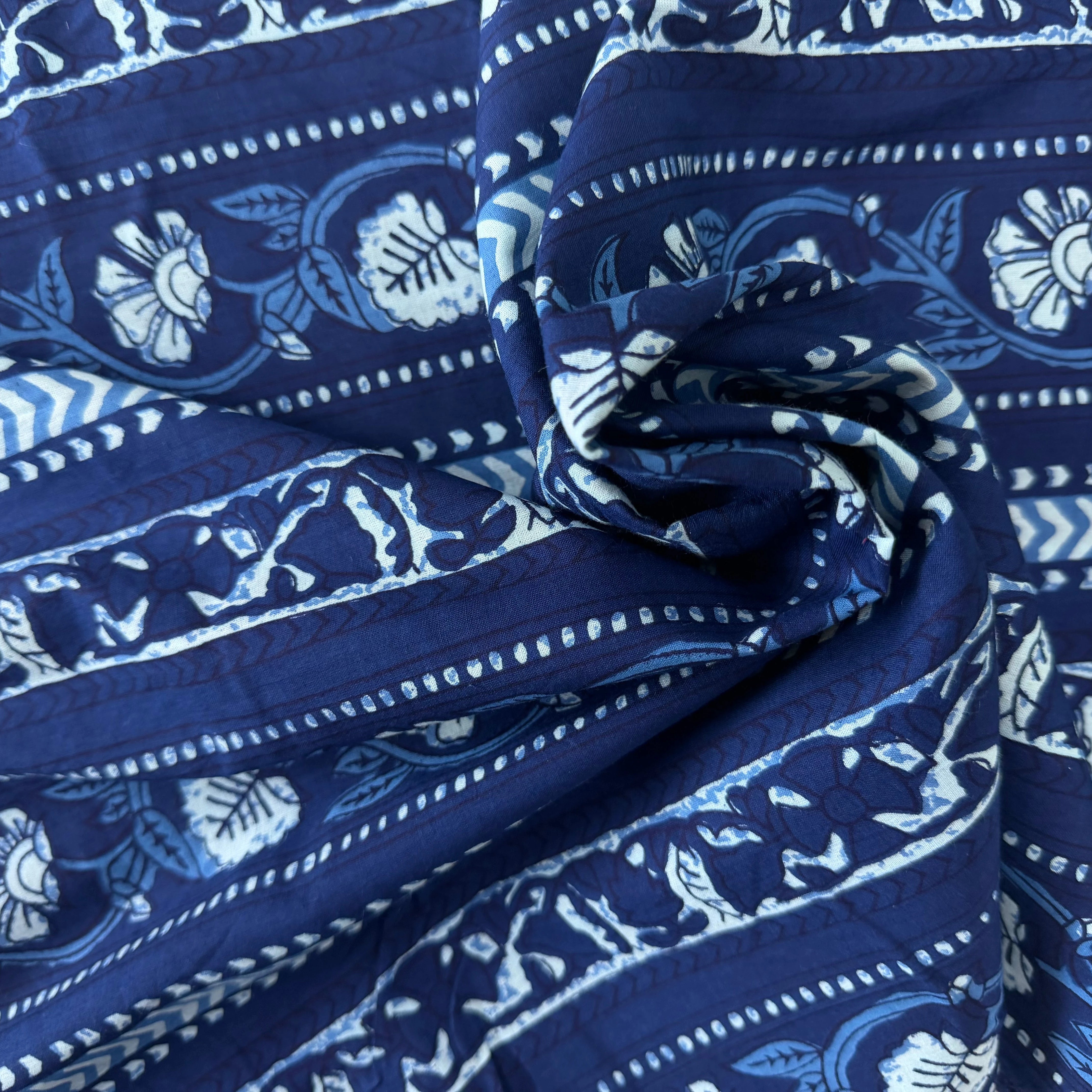 COTON INDIEN TAJ-MAHAL 003 INDIGO LAIZE 110 - My Little Coupon