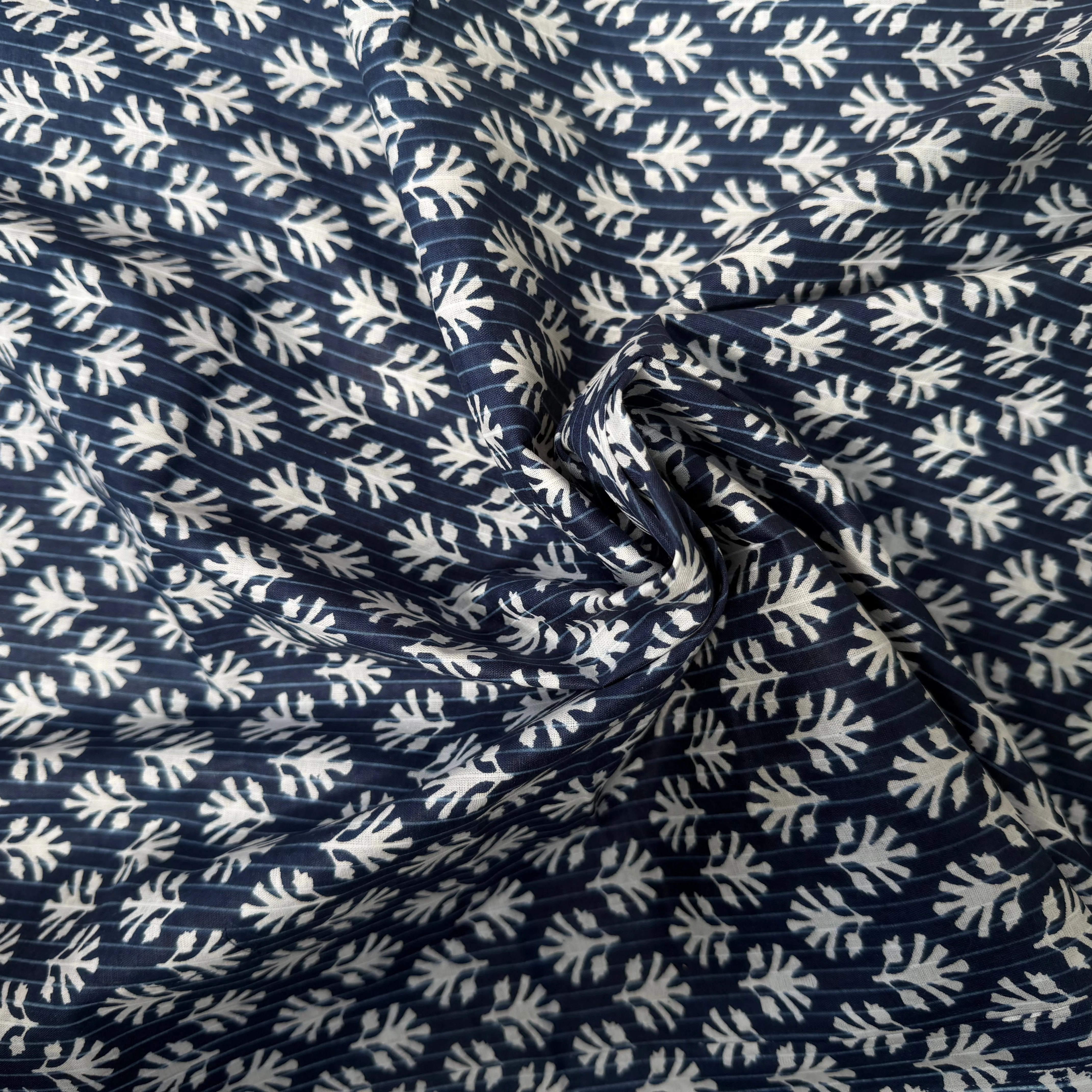 COTON INDIEN TAJ-MAHAL 004 INDIGO LAIZE 110 - My Little Coupon