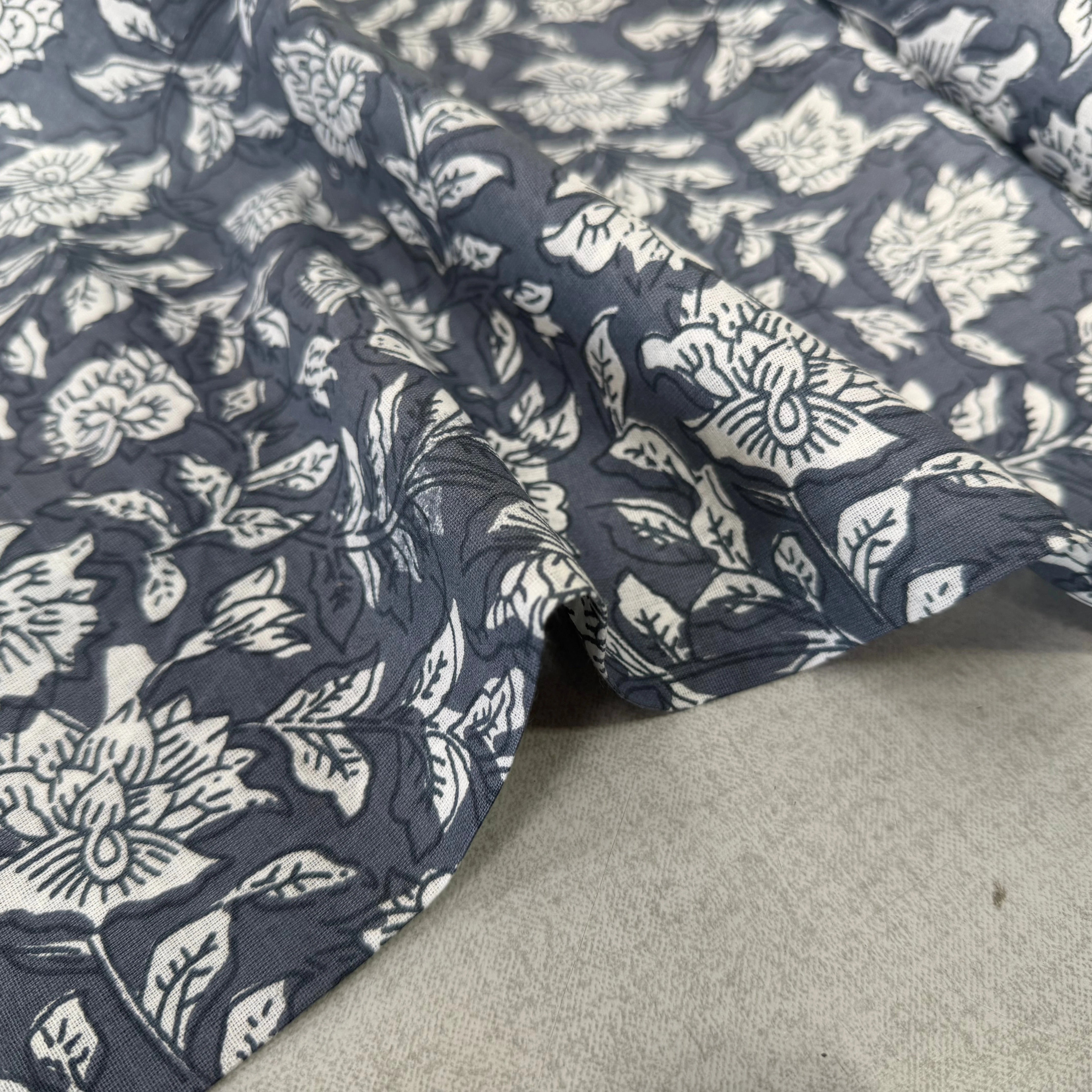 COTON INDIEN TAJ-MAHAL 005 GRIS LAIZE 110 - My Little Coupon