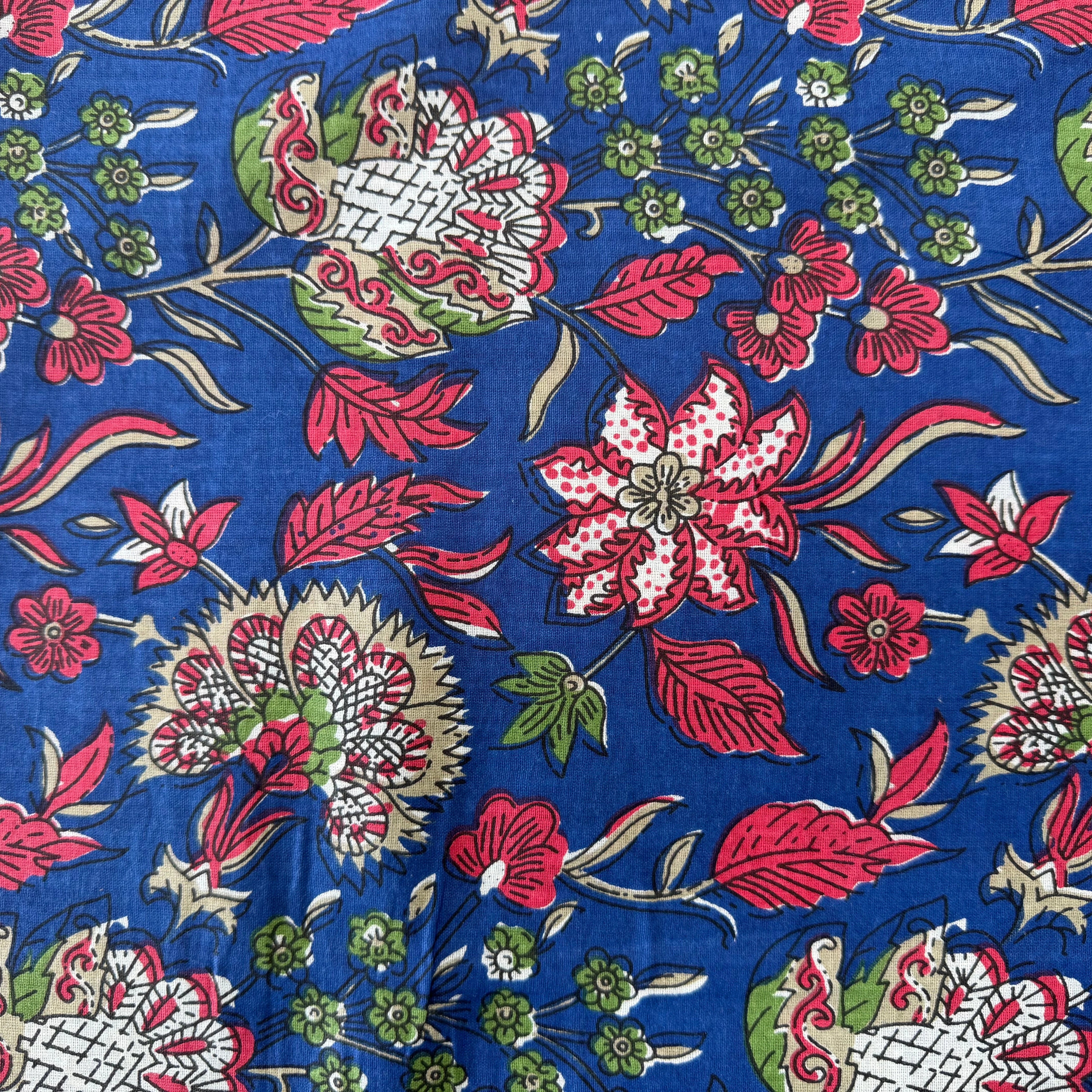 COTON INDIEN TAJ-MAHAL 006 BLEU LAIZE 110 - My Little Coupon