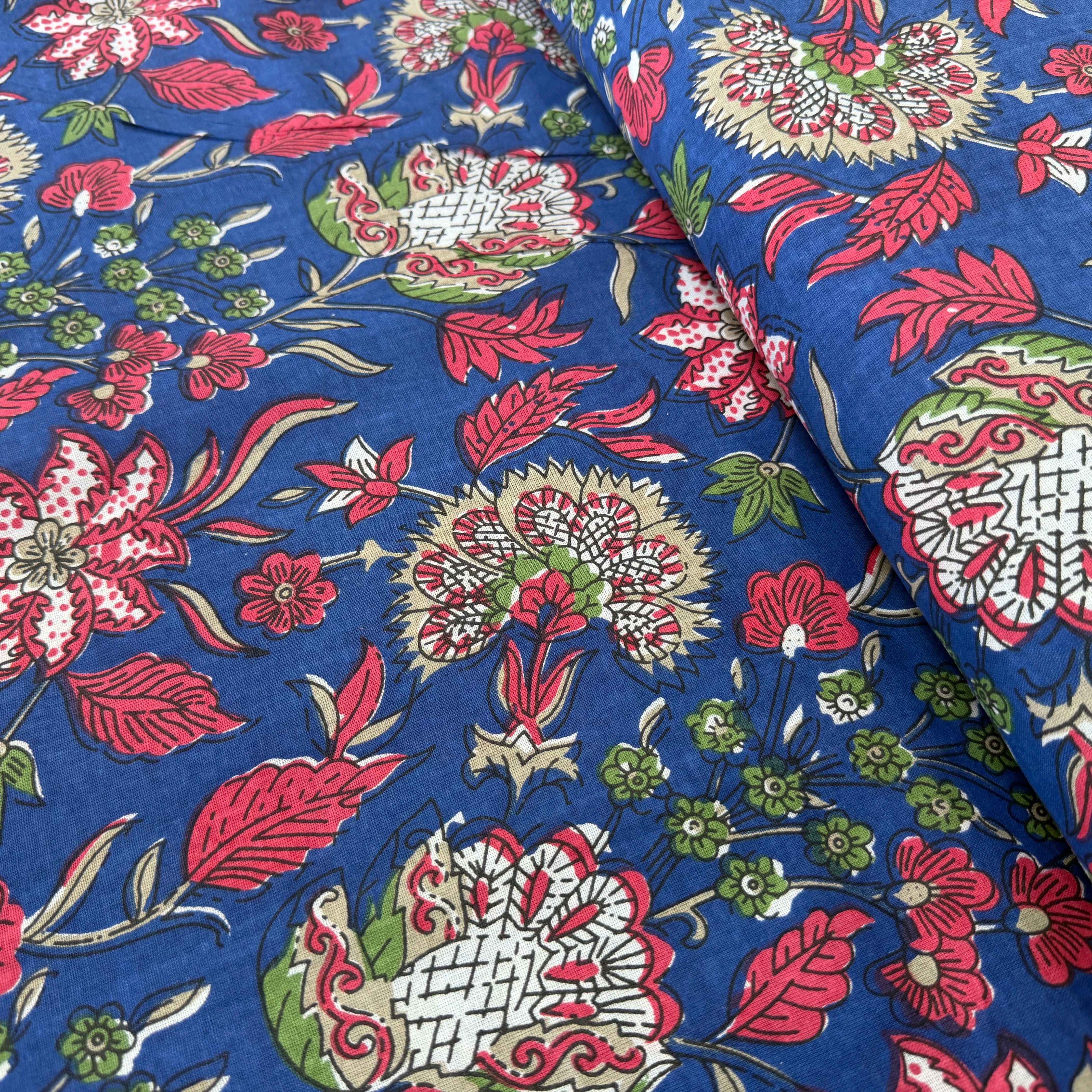 COTON INDIEN TAJ-MAHAL 006 BLEU LAIZE 110 - My Little Coupon