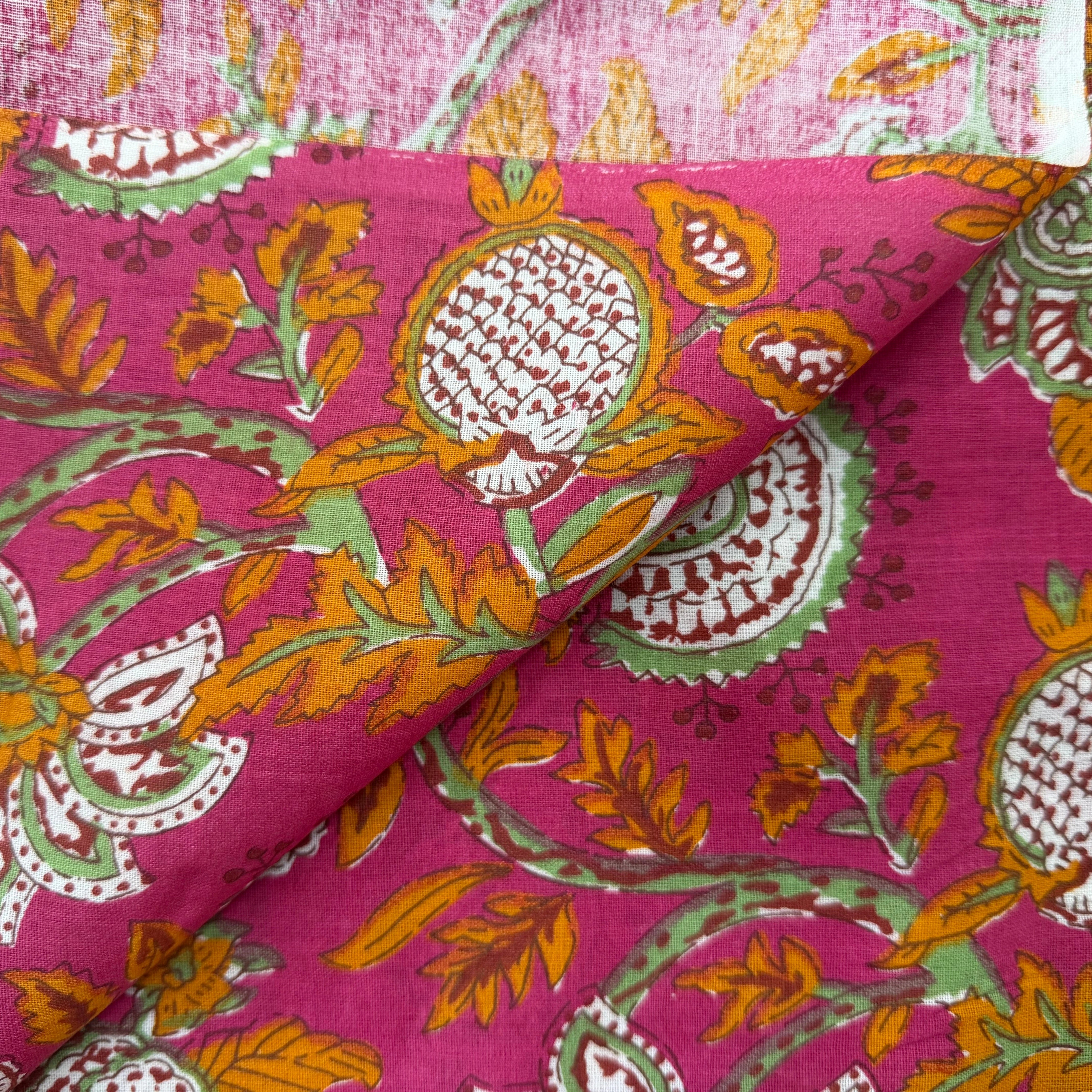 COTON INDIEN TAJ-MAHAL 007 FUCHSIA LAIZE 110 - My Little Coupon