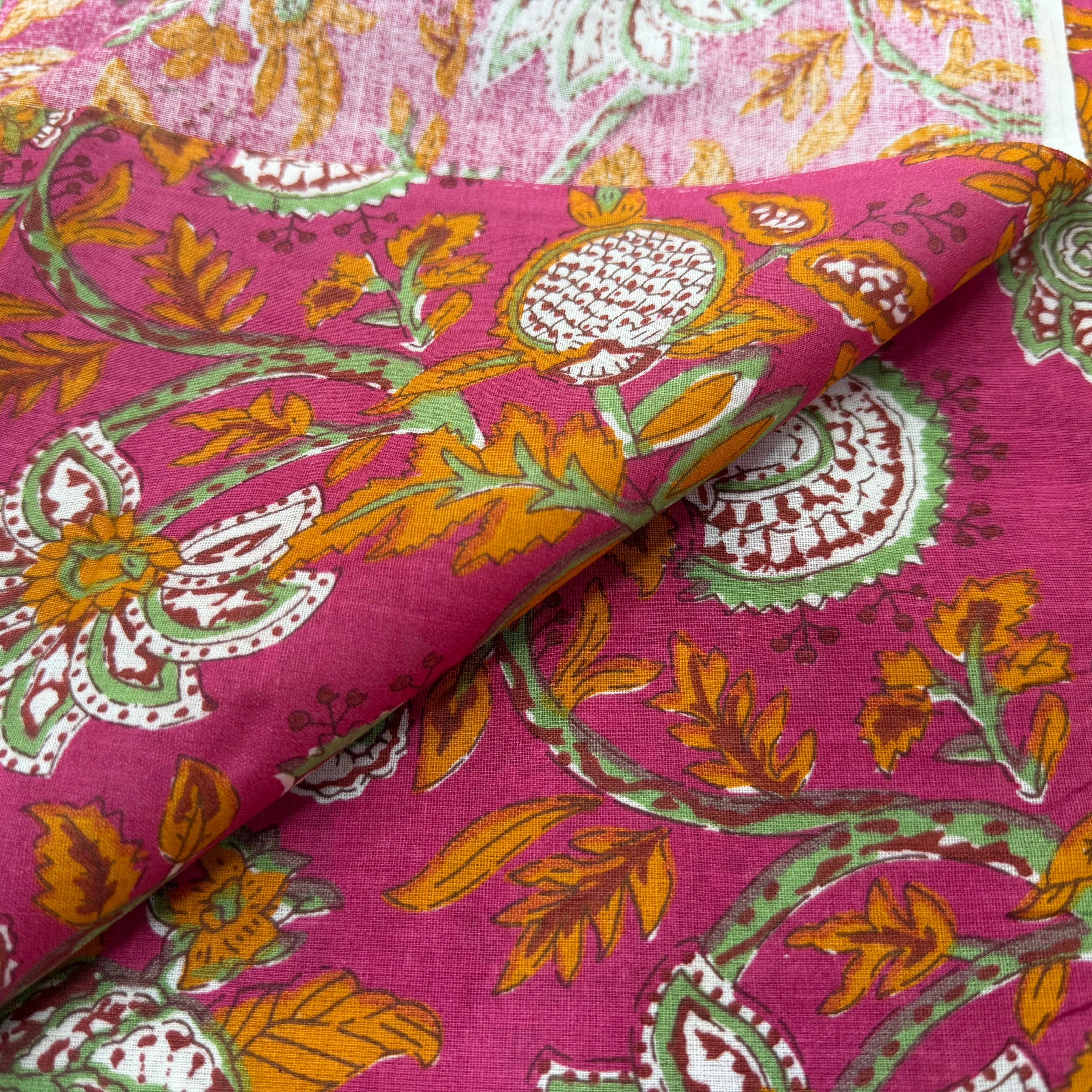COTON INDIEN TAJ-MAHAL 007 FUCHSIA LAIZE 110 - My Little Coupon