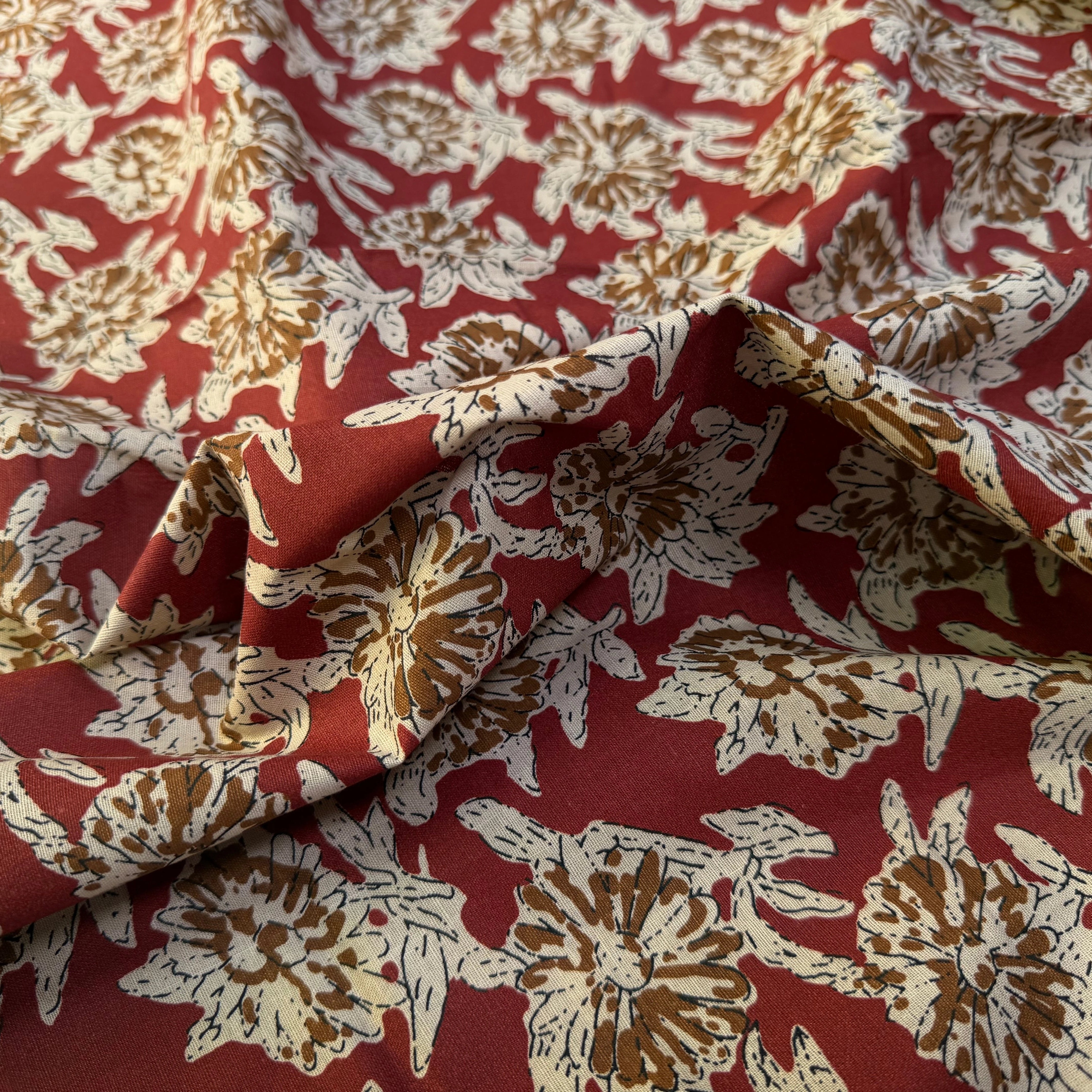 COTON INDIEN TAJ-MAHAL 008 TERRACOTTA LAIZE 110 - My Little Coupon