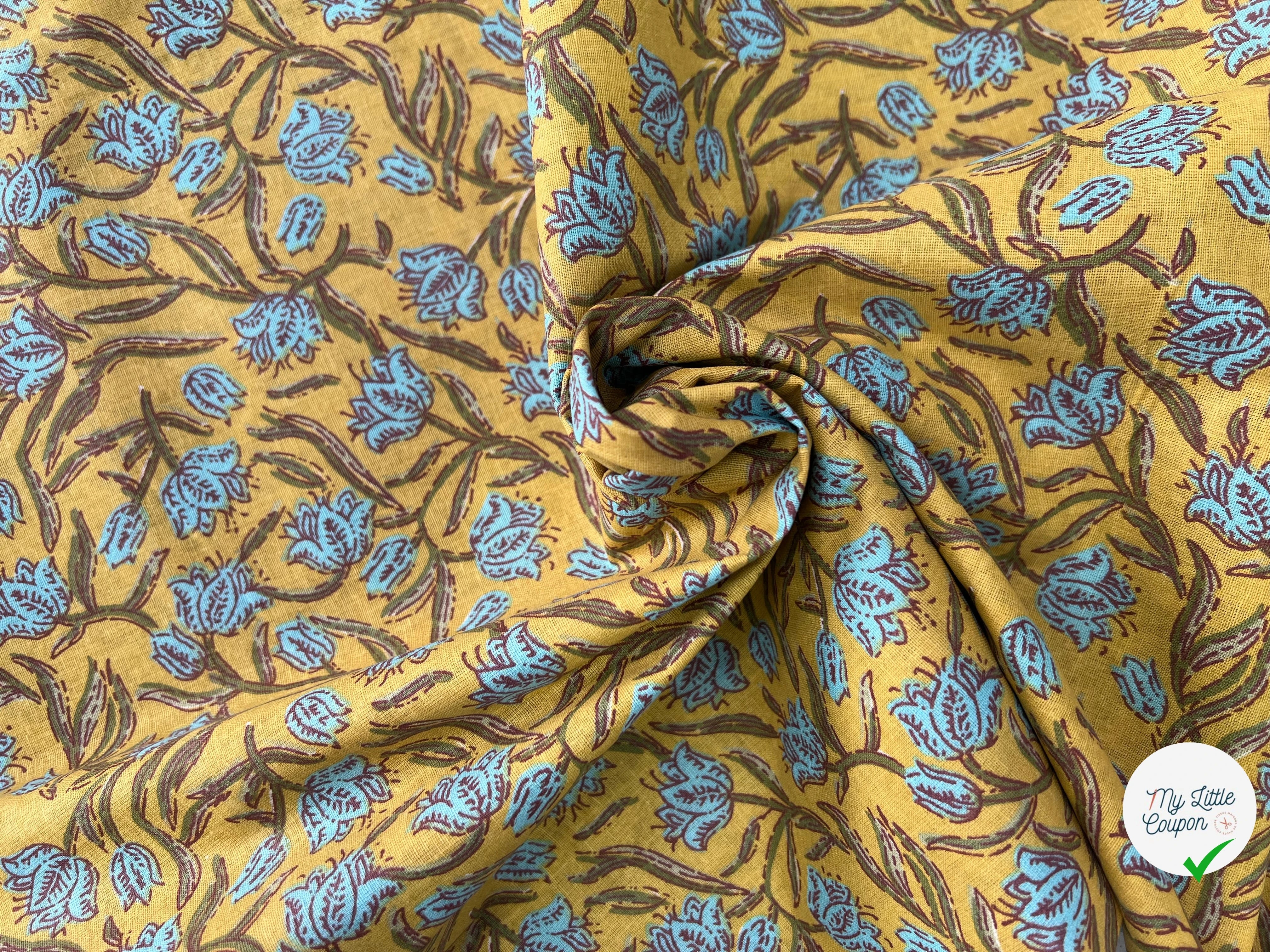 COTON INDIEN TAJ-MAHAL 011 CURCUMA LAIZE 110 - My Little Coupon