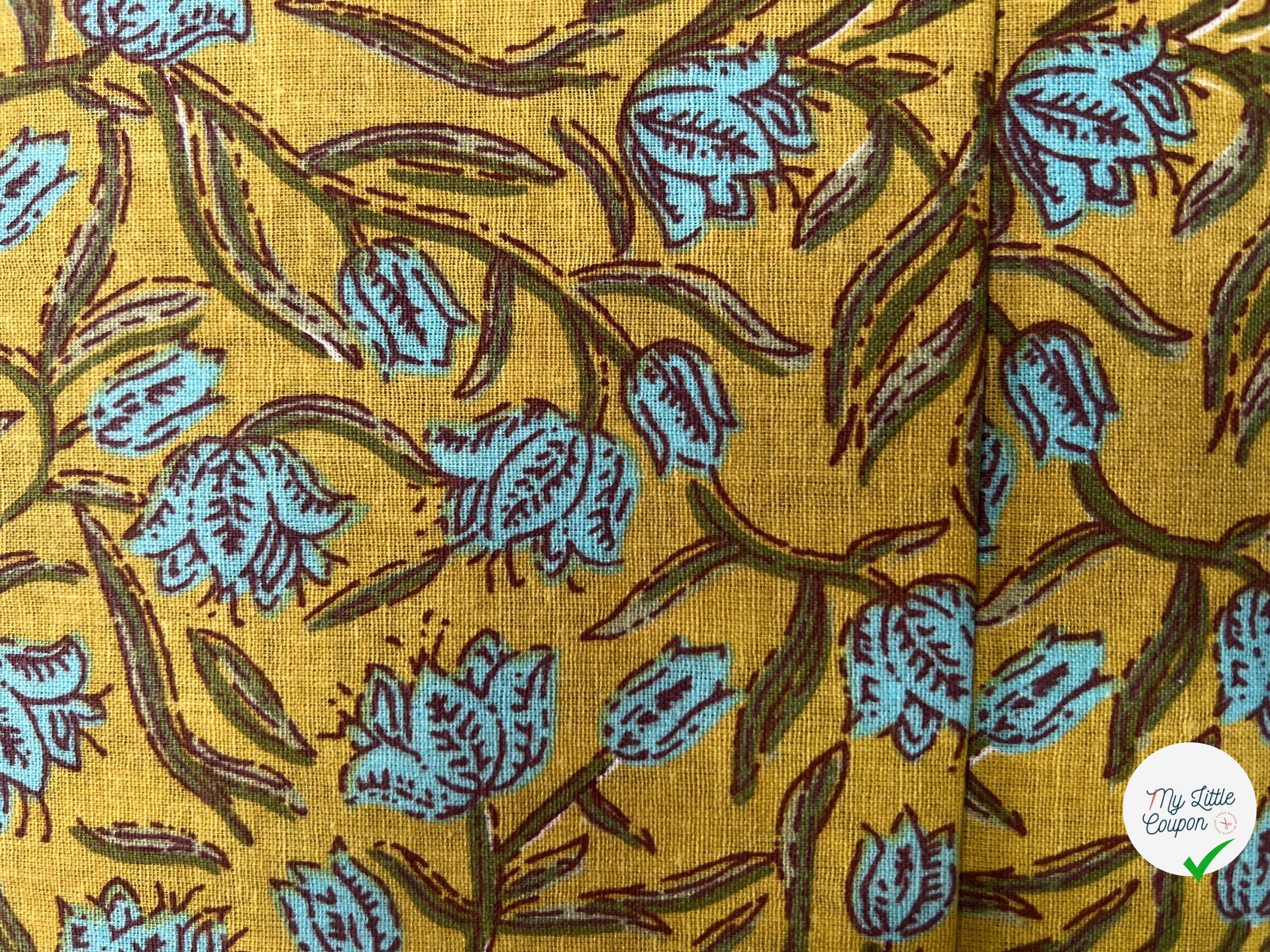 COTON INDIEN TAJ-MAHAL 011 CURCUMA LAIZE 110 - My Little Coupon