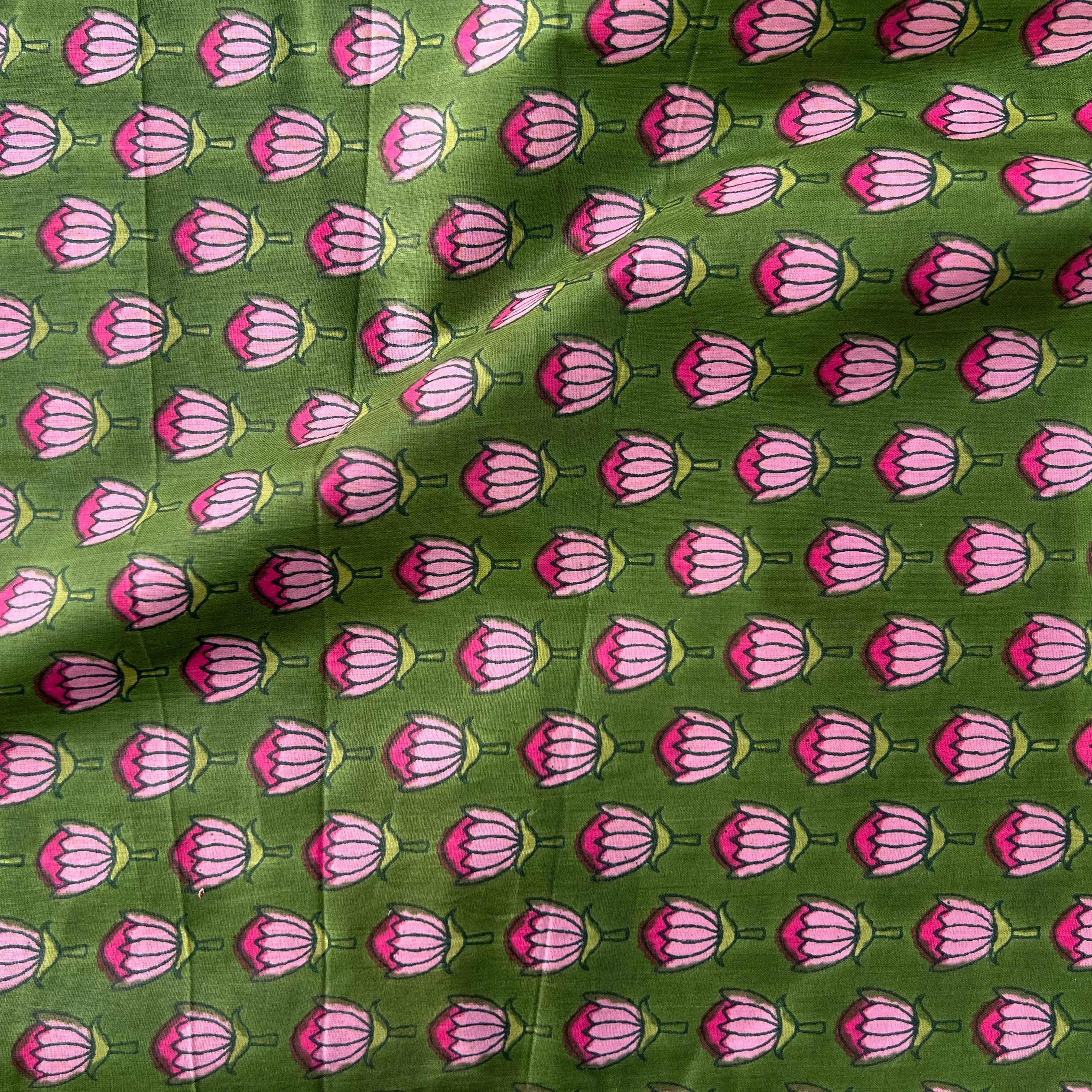 COTON INDIEN TAJ-MAHAL 013 VERT LAIZE 110 - My Little Coupon