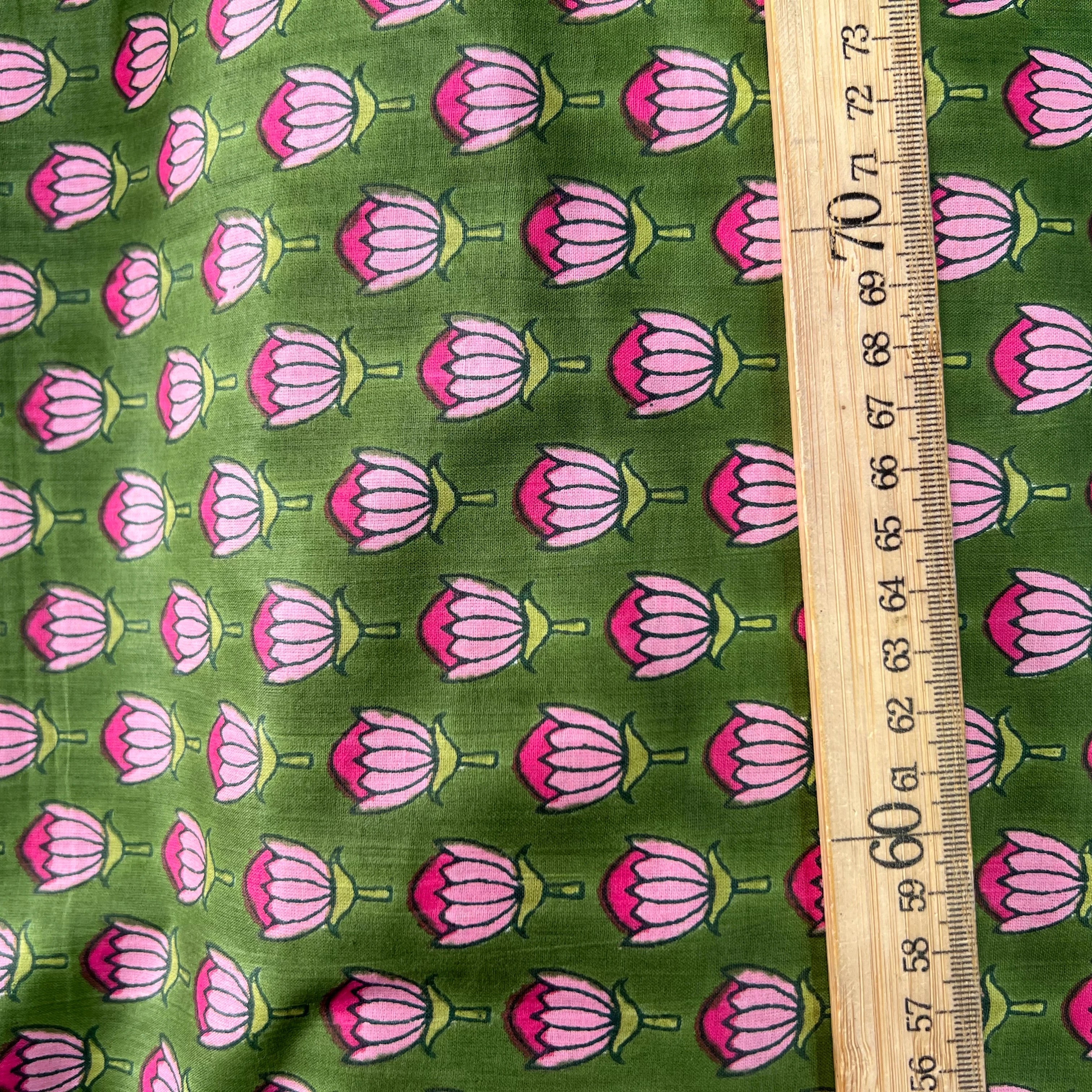 COTON INDIEN TAJ-MAHAL 013 VERT LAIZE 110 - My Little Coupon