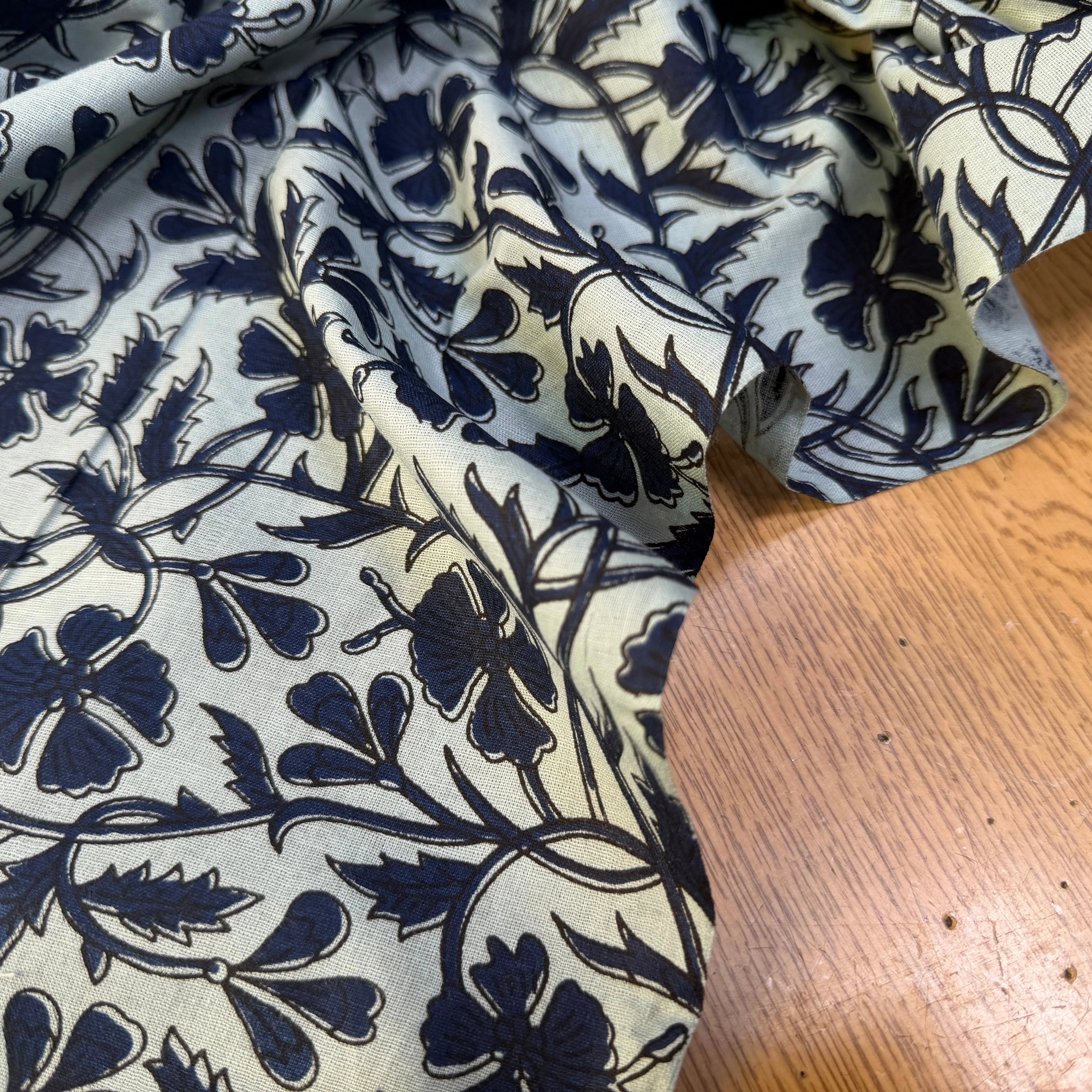 COTON INDIEN TAJ-MAHAL 015 GRIS LAIZE 110 - My Little Coupon