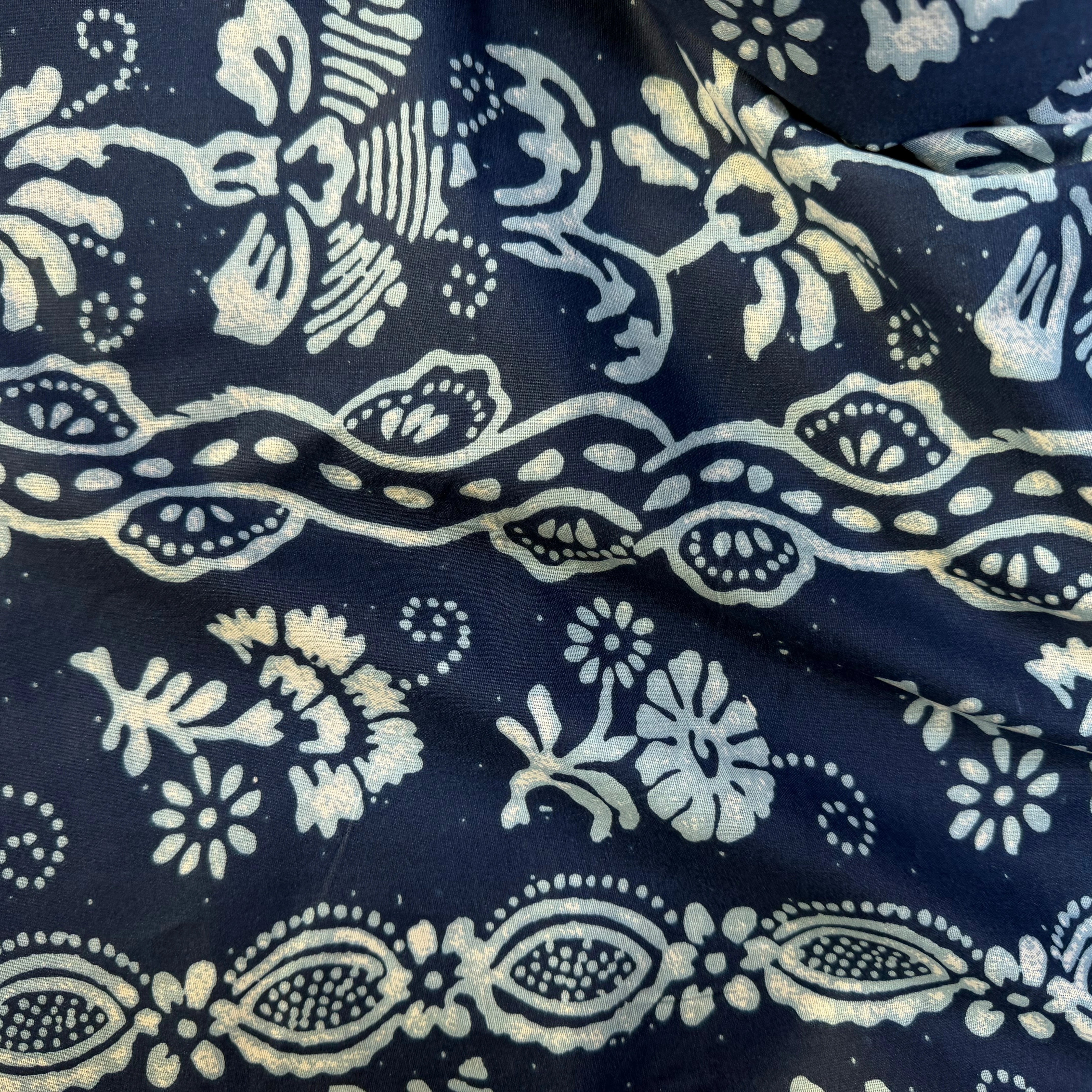 COTON INDIEN TAJ-MAHAL 015 INDIGO LAIZE 110 - My Little Coupon