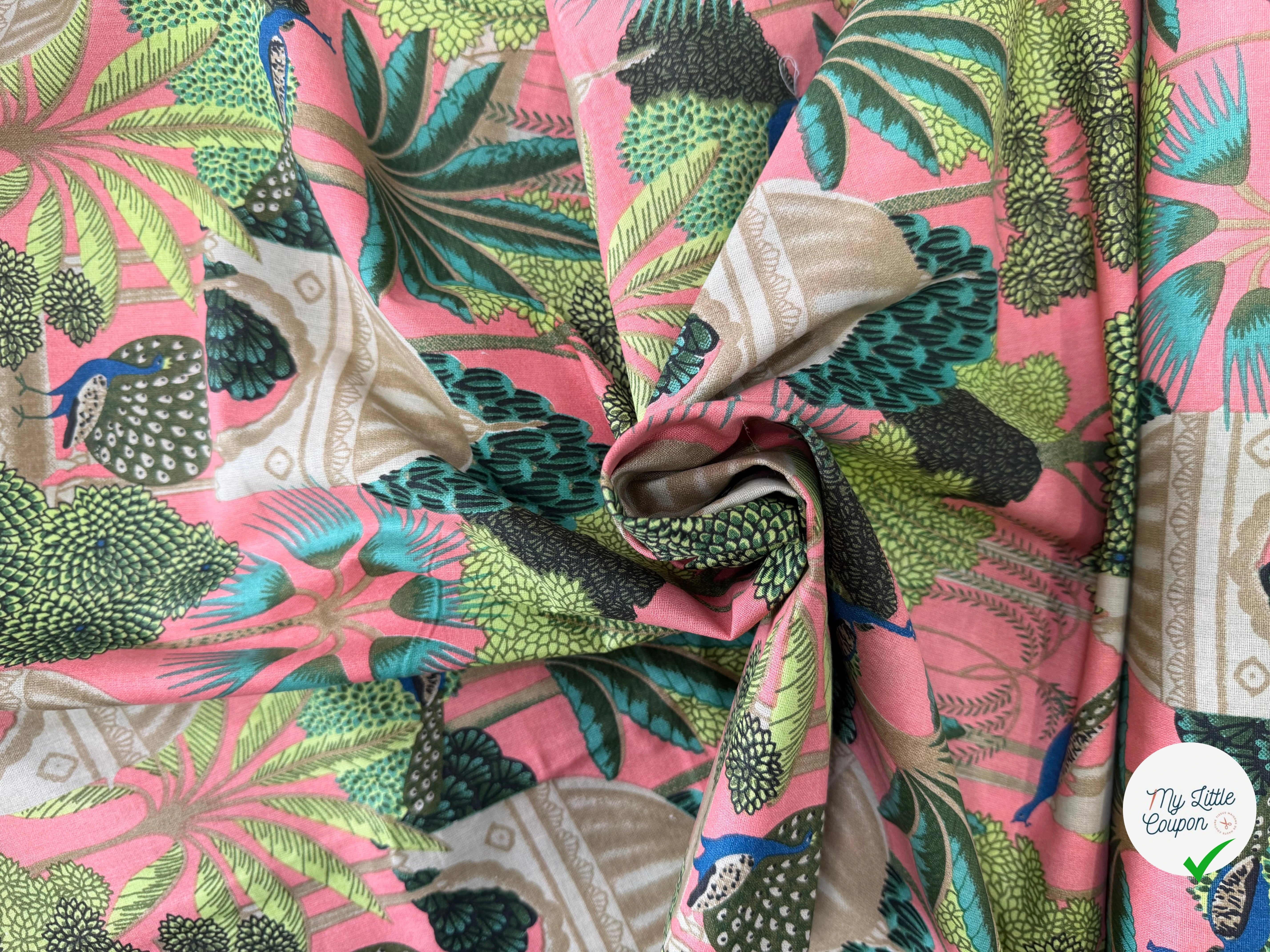 COTON INDIEN TAJ-MAHAL 015 ROSE LAIZE 110 - My Little Coupon