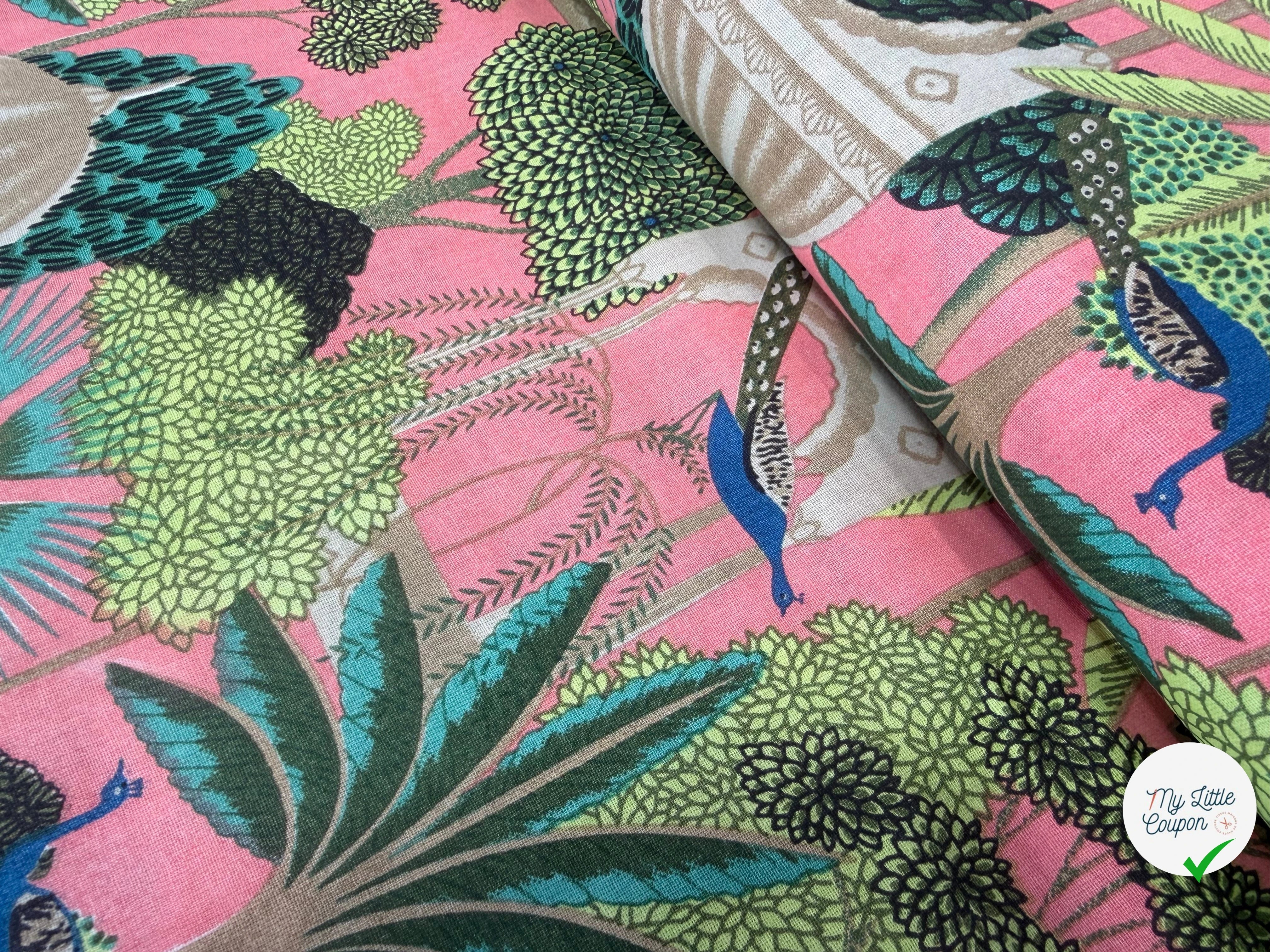COTON INDIEN TAJ-MAHAL 015 ROSE LAIZE 110 - My Little Coupon