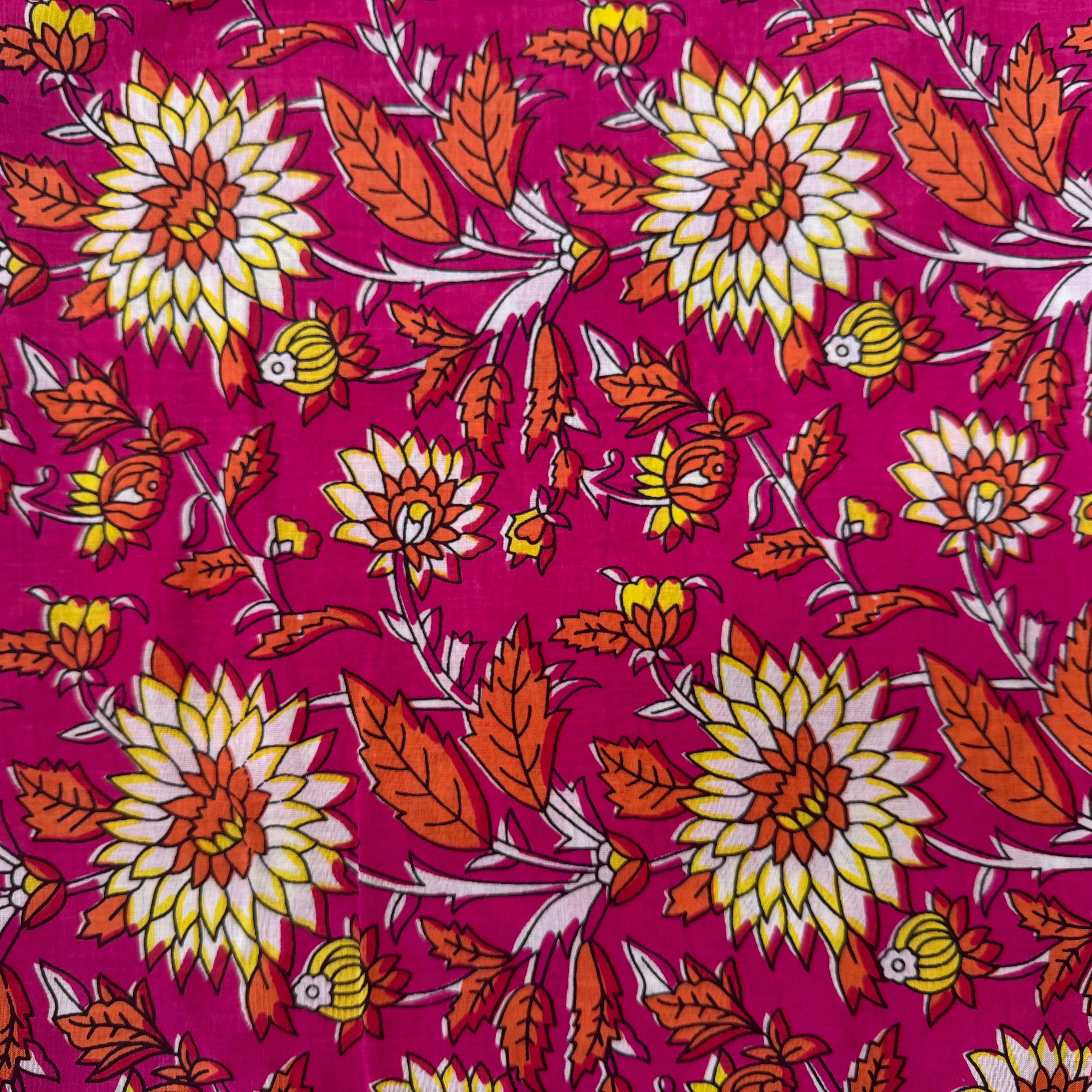 COTON INDIEN TAJ-MAHAL 018 FUCHSIA LAIZE 110 - My Little Coupon