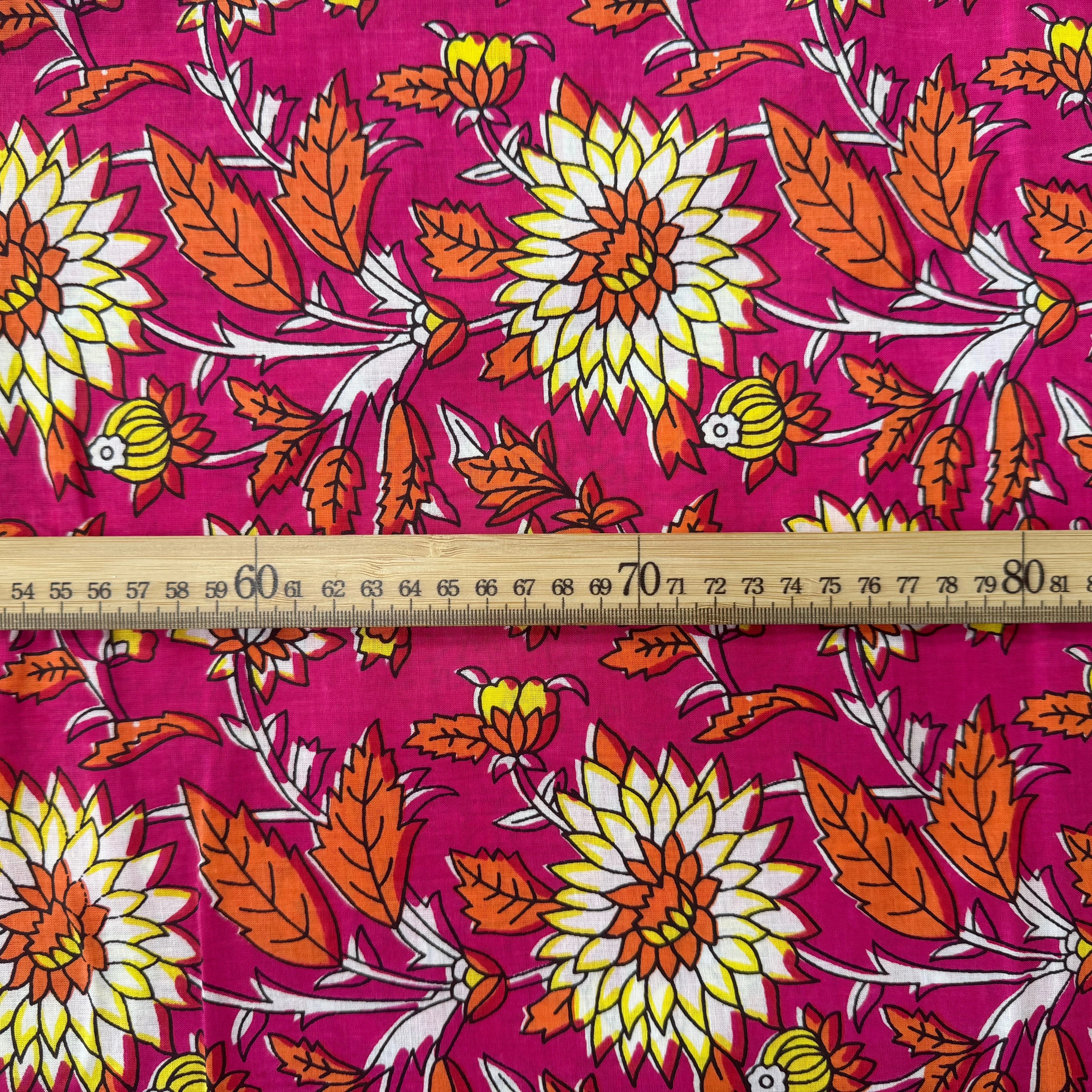 COTON INDIEN TAJ-MAHAL 018 FUCHSIA LAIZE 110 - My Little Coupon