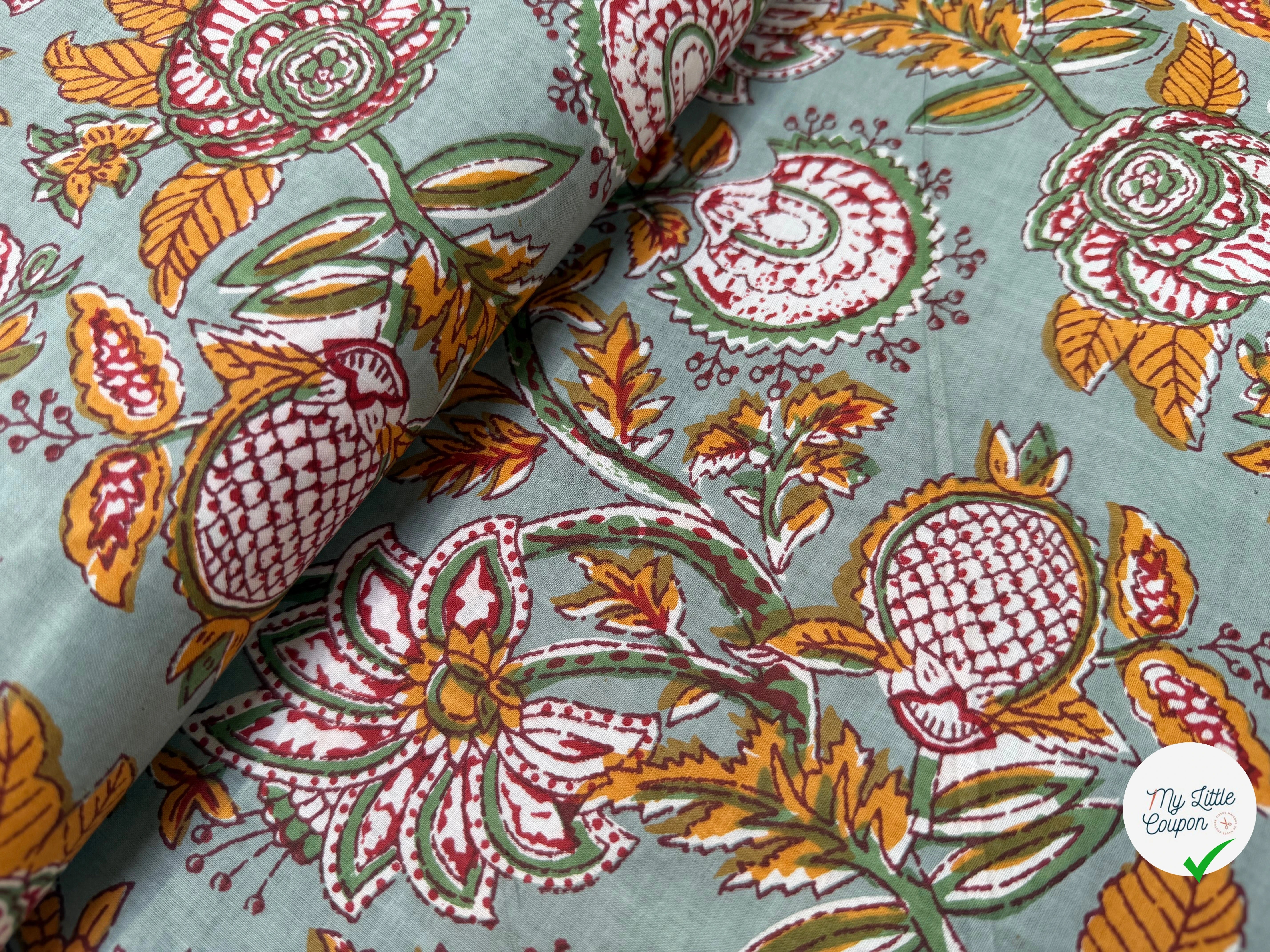 COTON INDIEN TAJ-MAHAL 019 GRIS LAIZE 110 - My Little Coupon