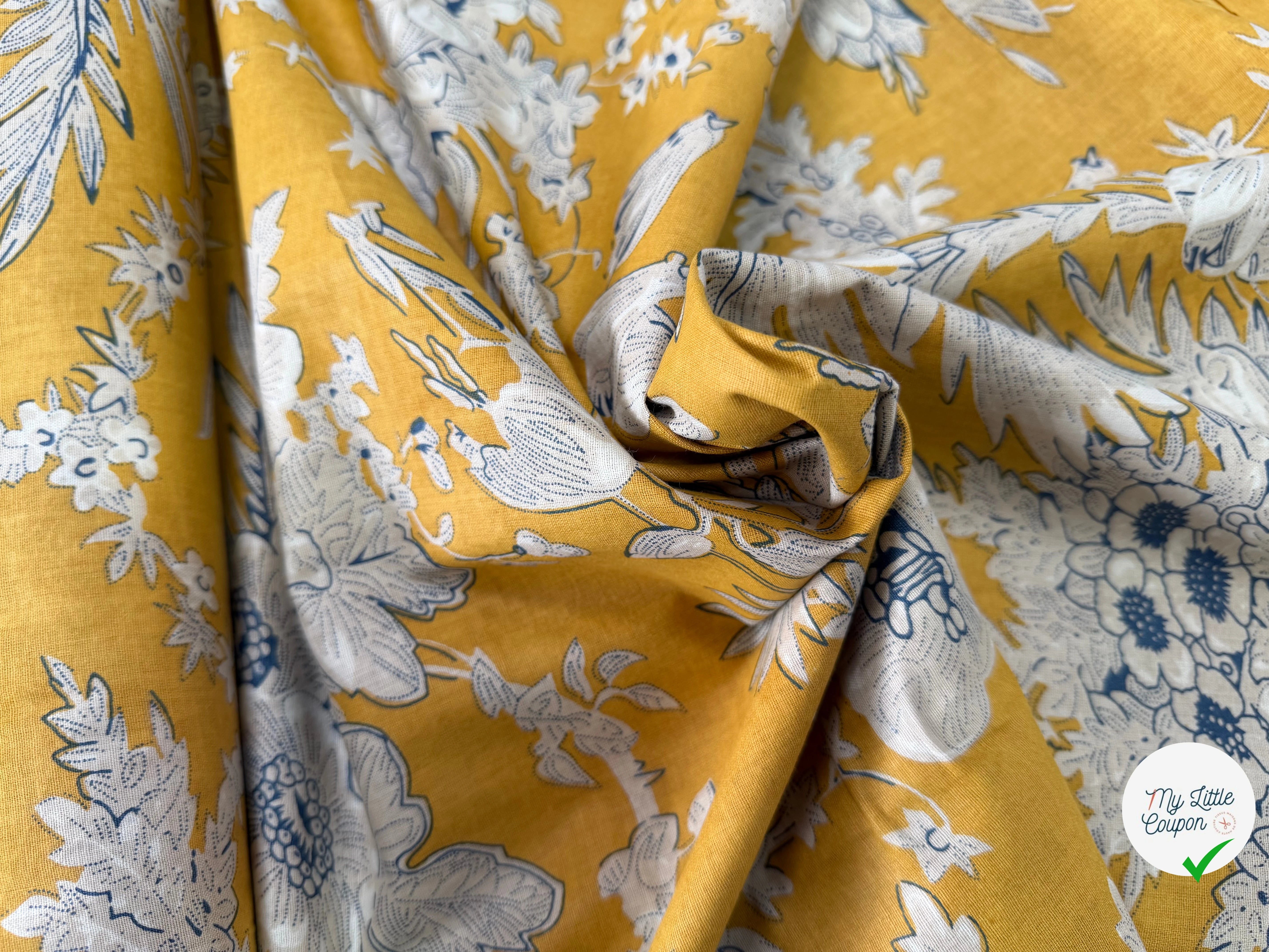 COTON INDIEN TAJ-MAHAL 021 JAUNE LAIZE 110 - My Little Coupon
