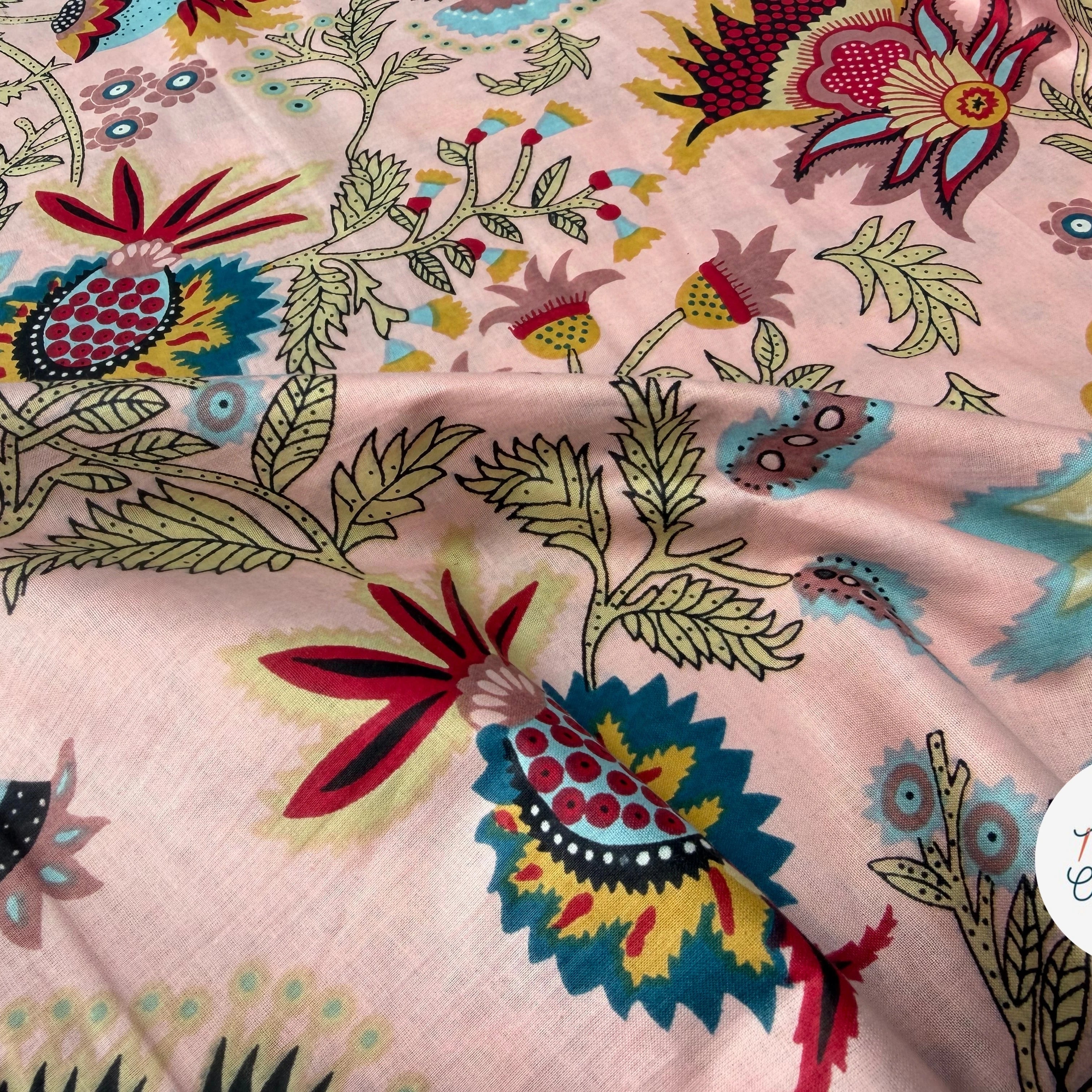 COTON INDIEN TAJ-MAHAL 025 ROSE LAIZE 110 - My Little Coupon