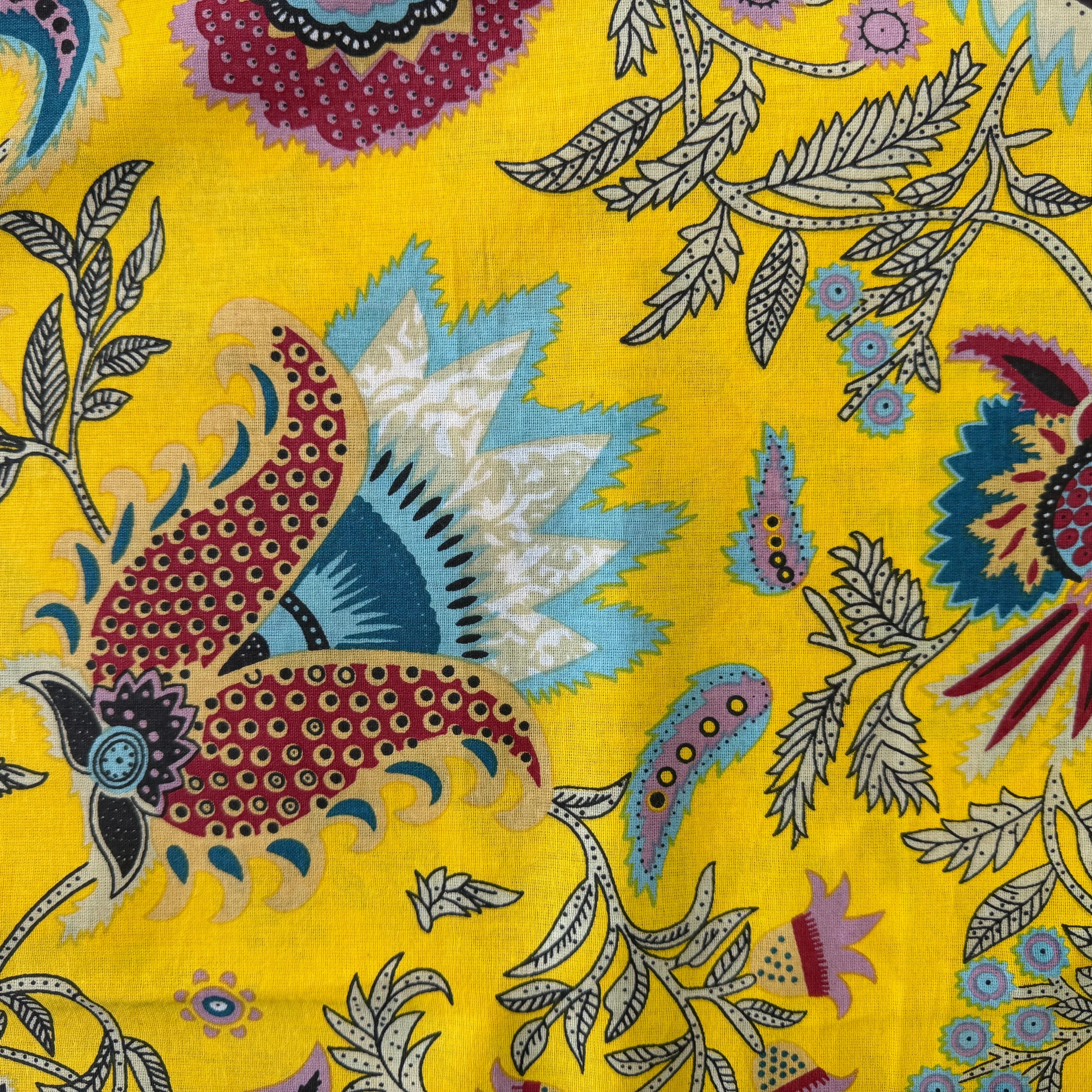 COTON INDIEN TAJ-MAHAL 026 JAUNE LAIZE 110 - My Little Coupon