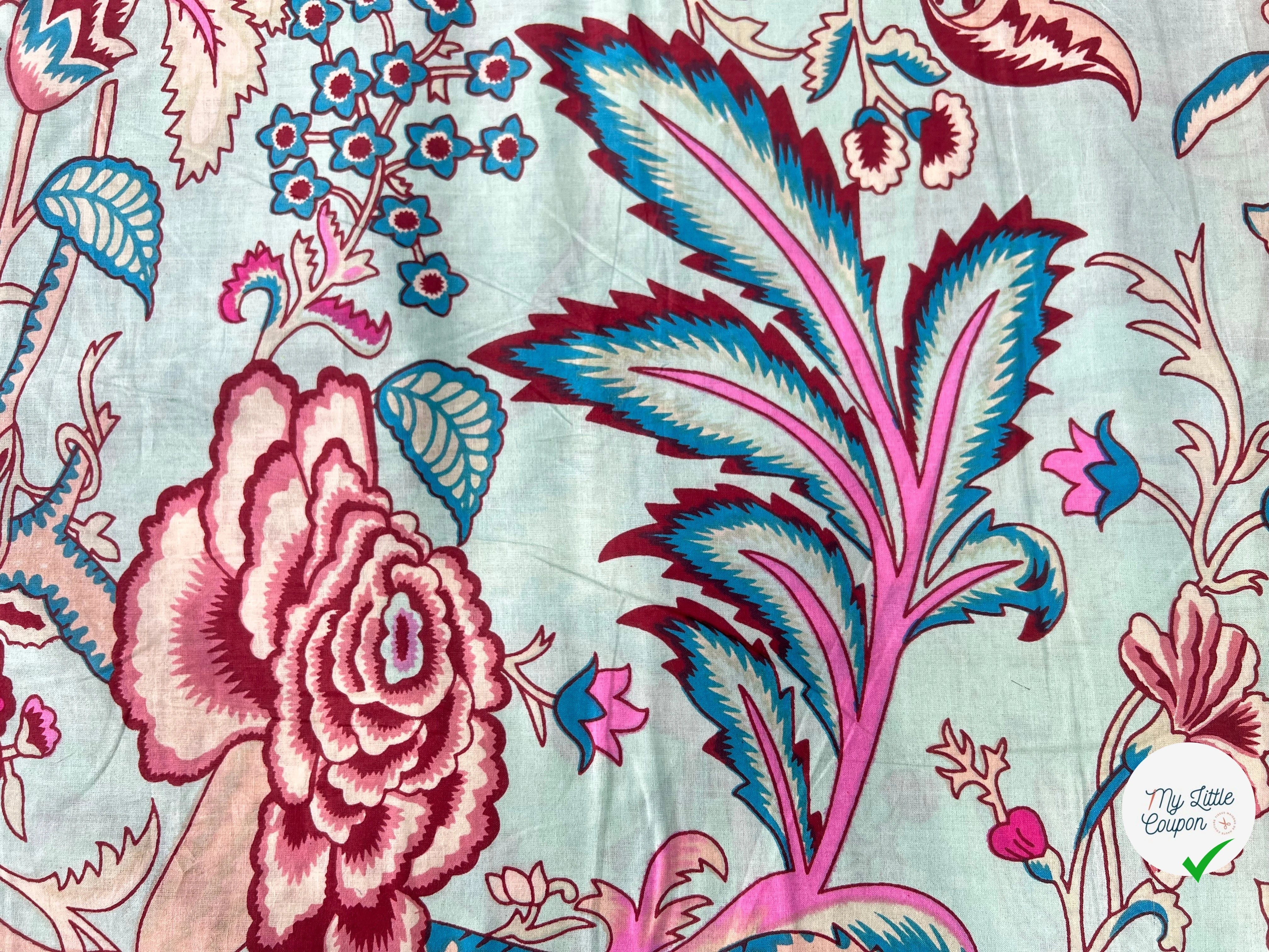 COTON INDIEN TAJ-MAHAL 030 CIEL LAIZE 110 - My Little Coupon