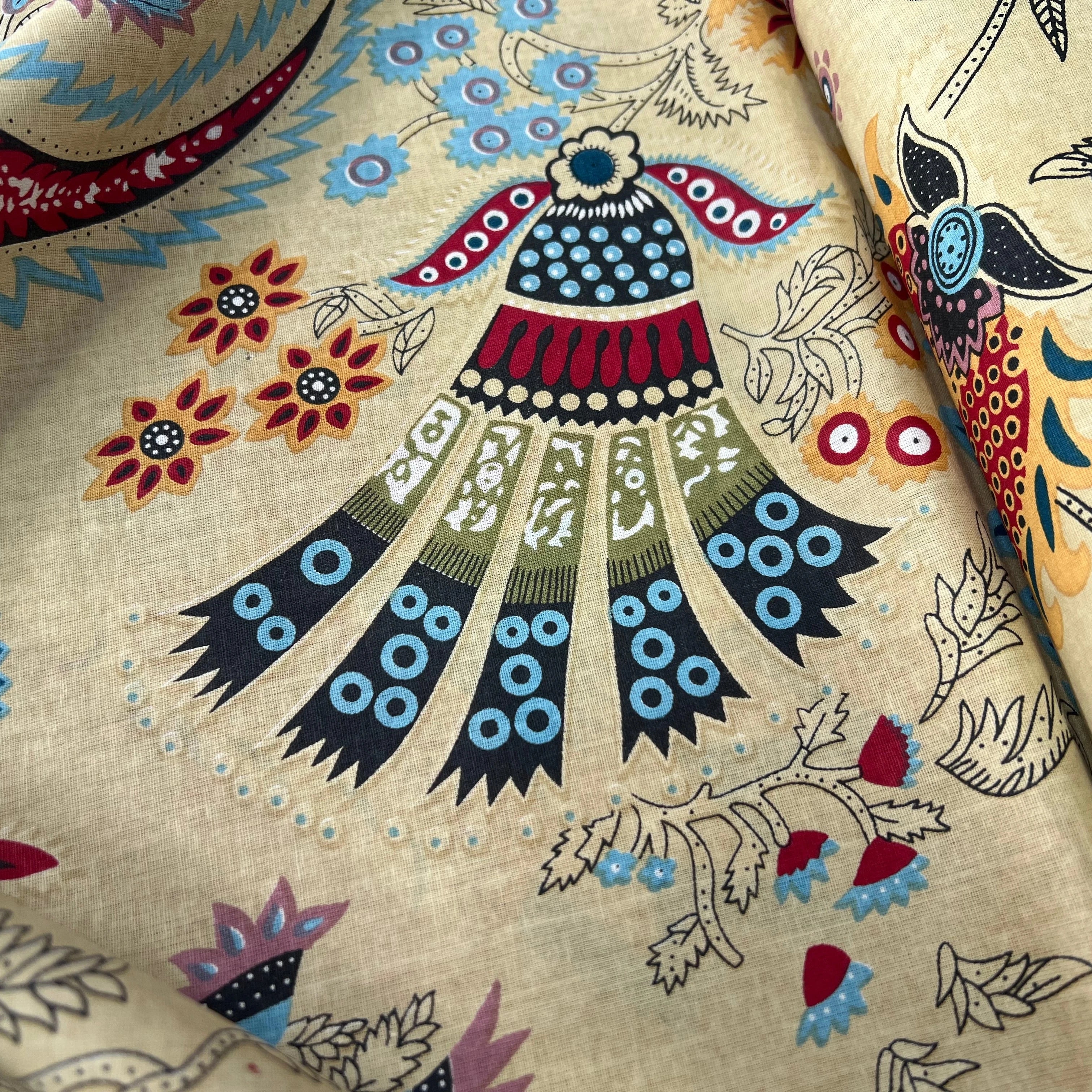 COTON INDIEN TAJ-MAHAL 031 BEIGE LAIZE 110 - My Little Coupon
