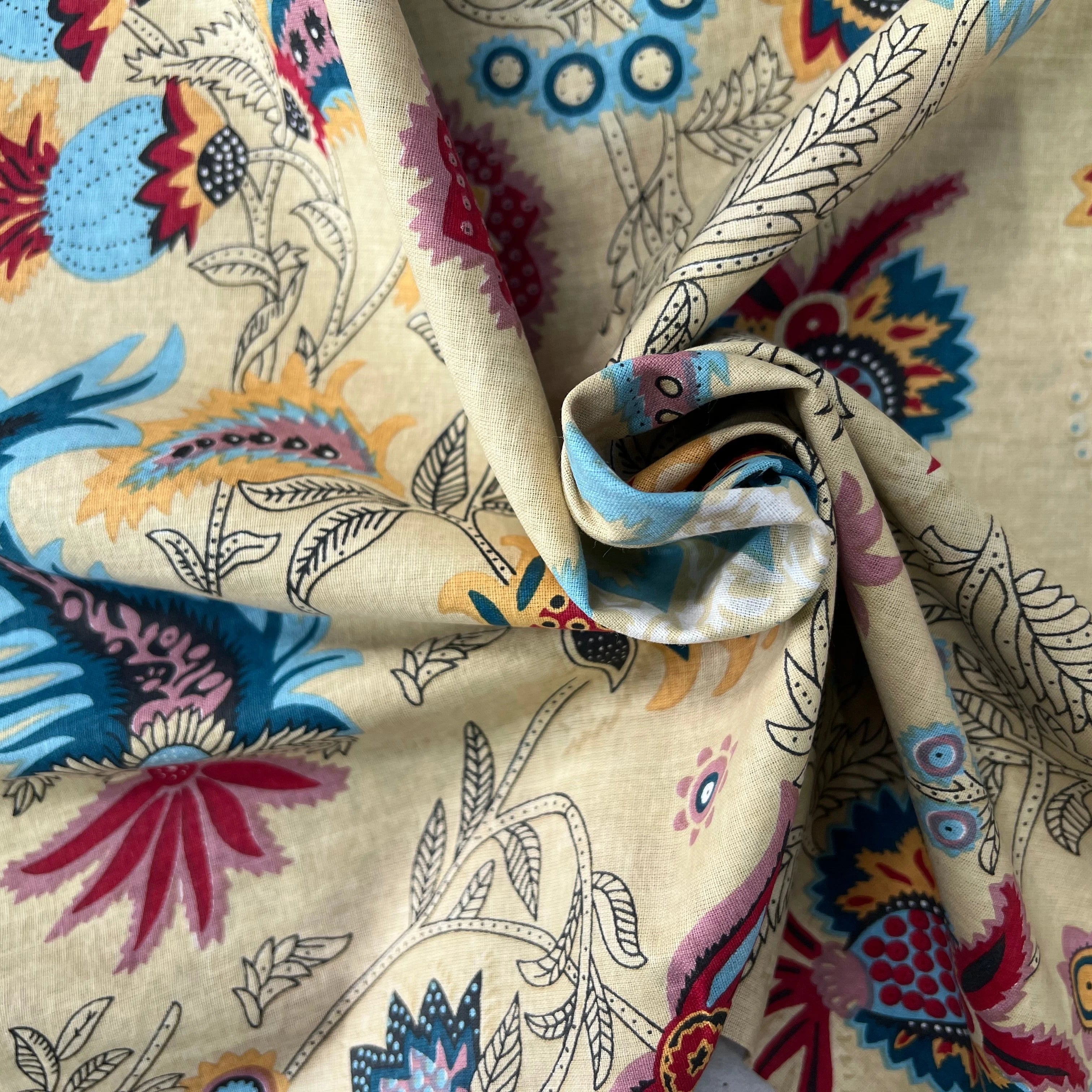 COTON INDIEN TAJ-MAHAL 031 BEIGE LAIZE 110 - My Little Coupon