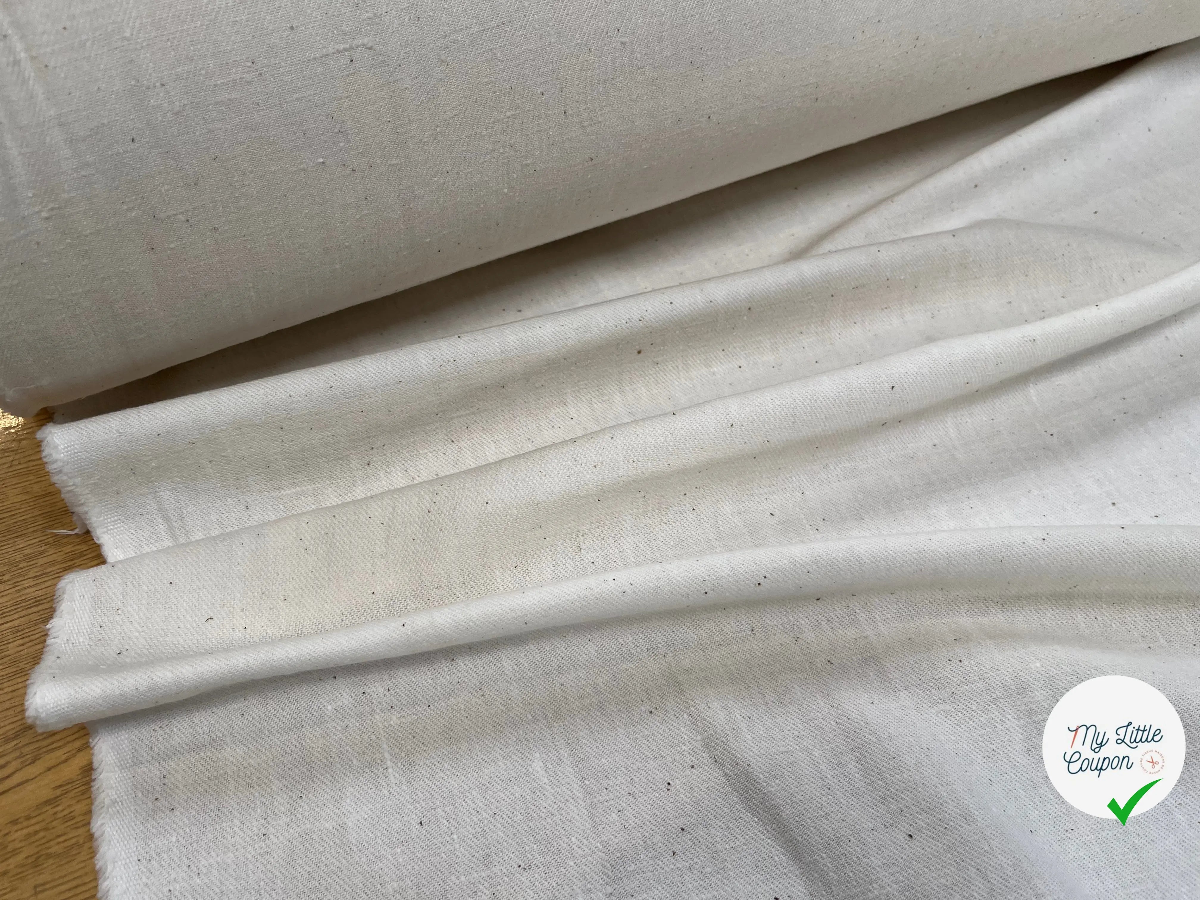 COTON JAPAN BLANC CASSÉ EFFET JEAN 110CM LAIZE - My Little Coupon