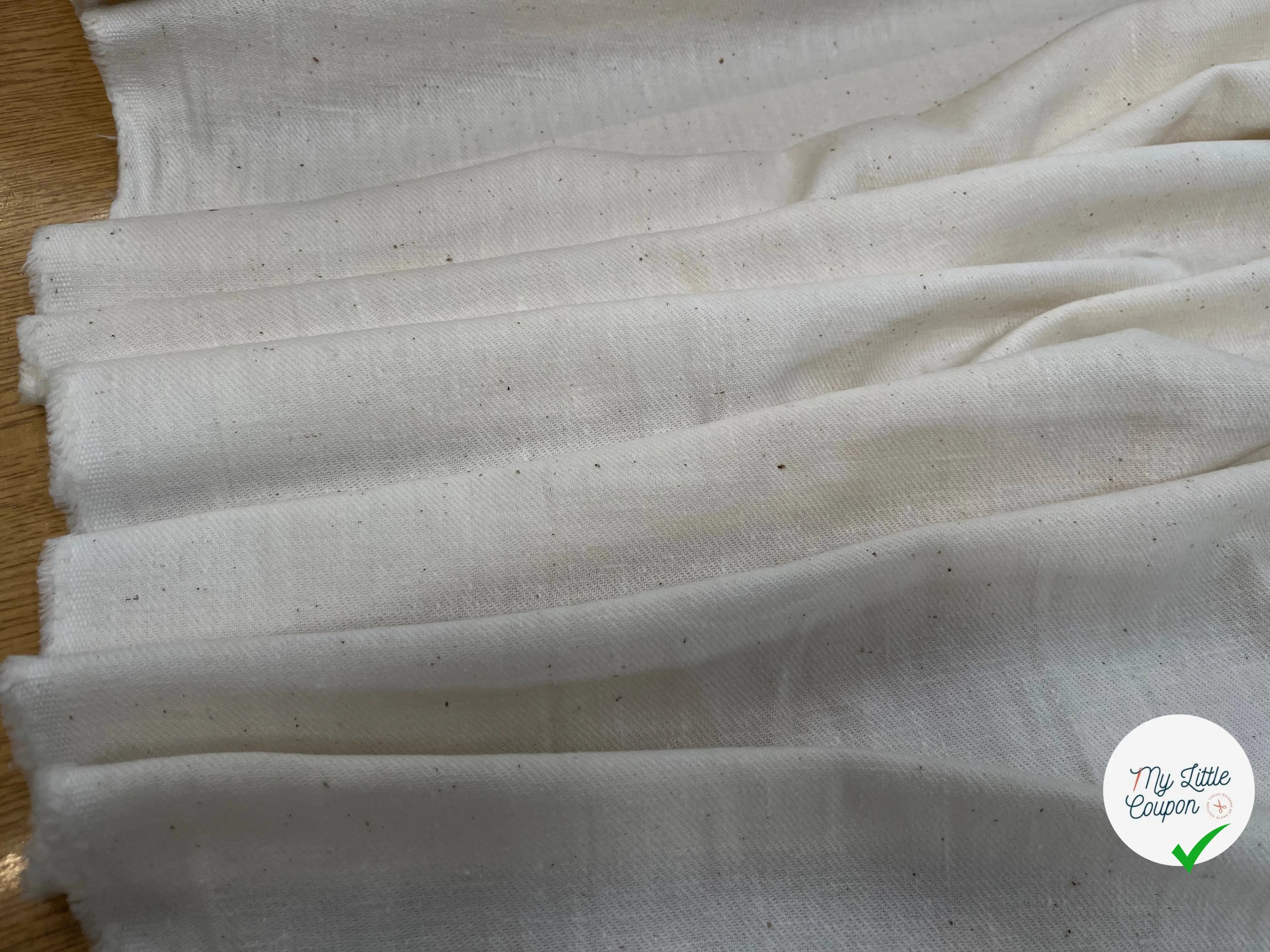 COTON JAPAN BLANC CASSÉ EFFET JEAN 110CM LAIZE - My Little Coupon