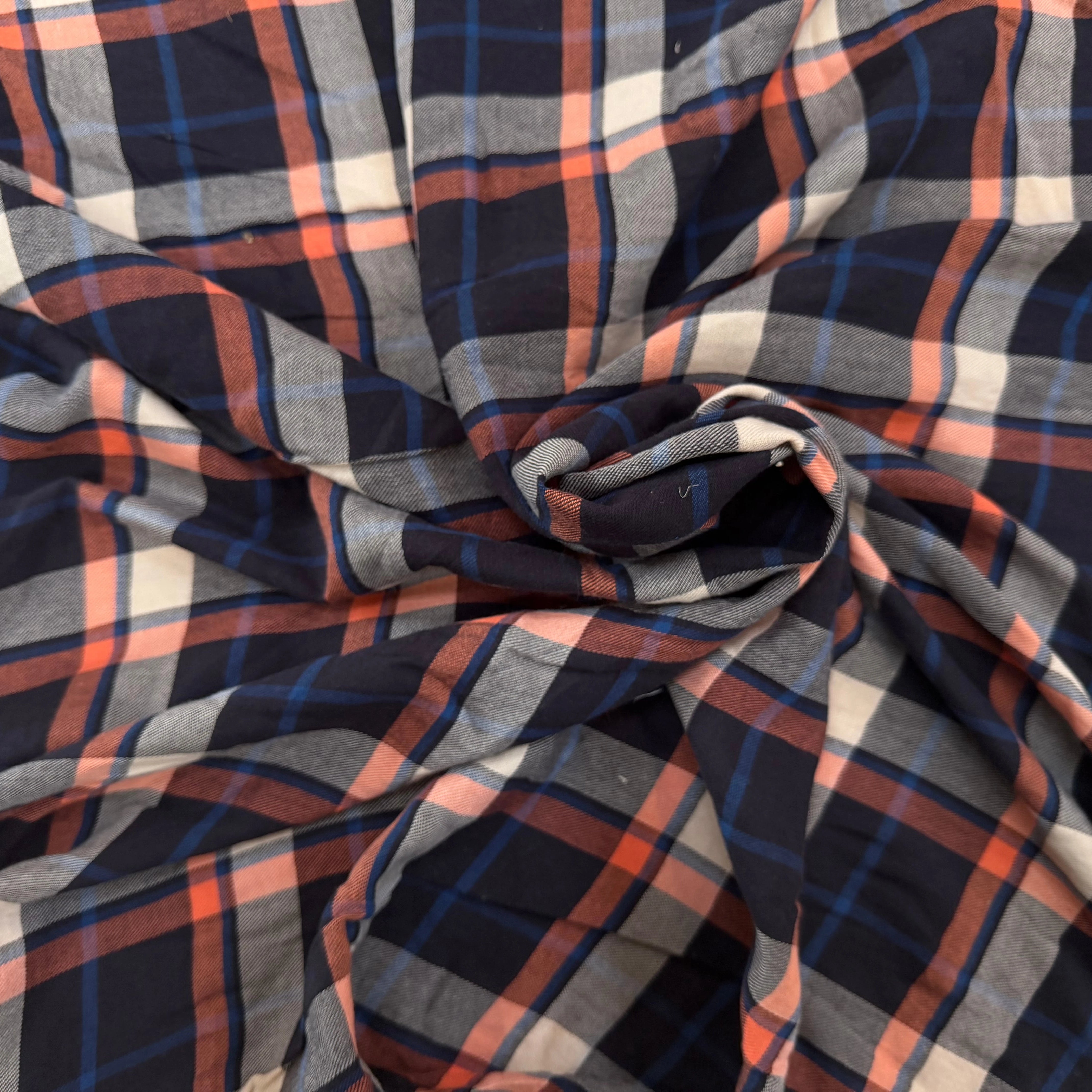COTON JAPAN CARREAUX MARINE ORANGE - My Little Coupon