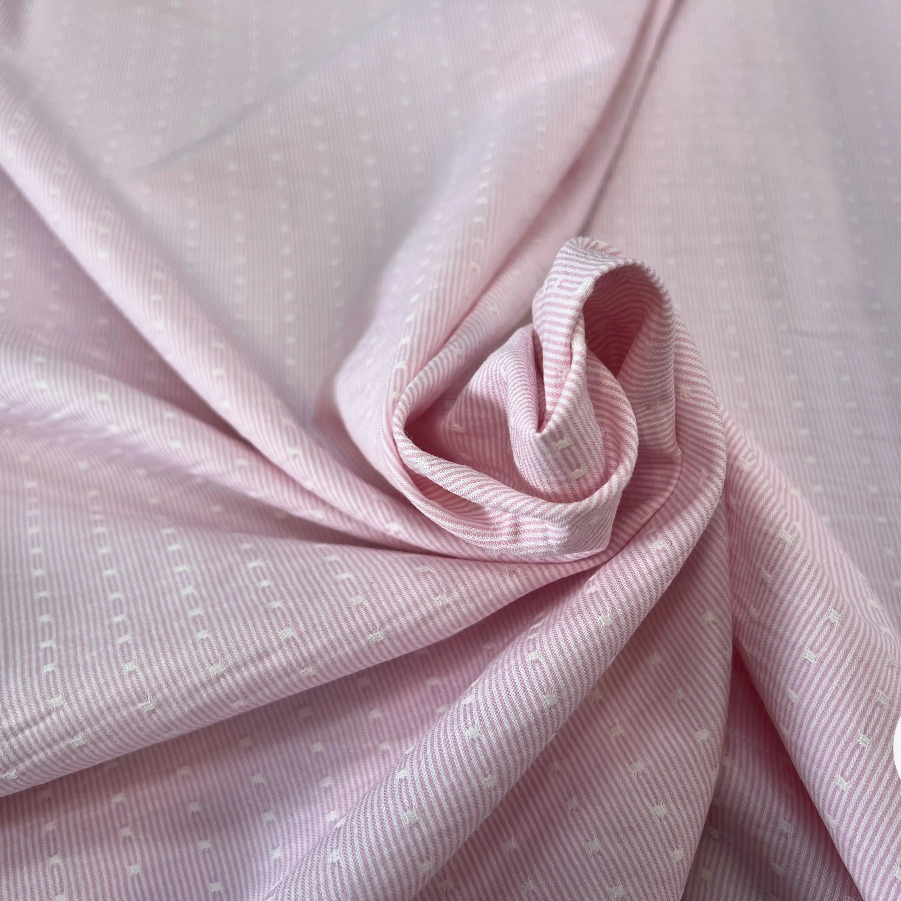 COTON LEGER BIO RAYURES PLUMETIS ATLANTIS ROSE - My Little Coupon