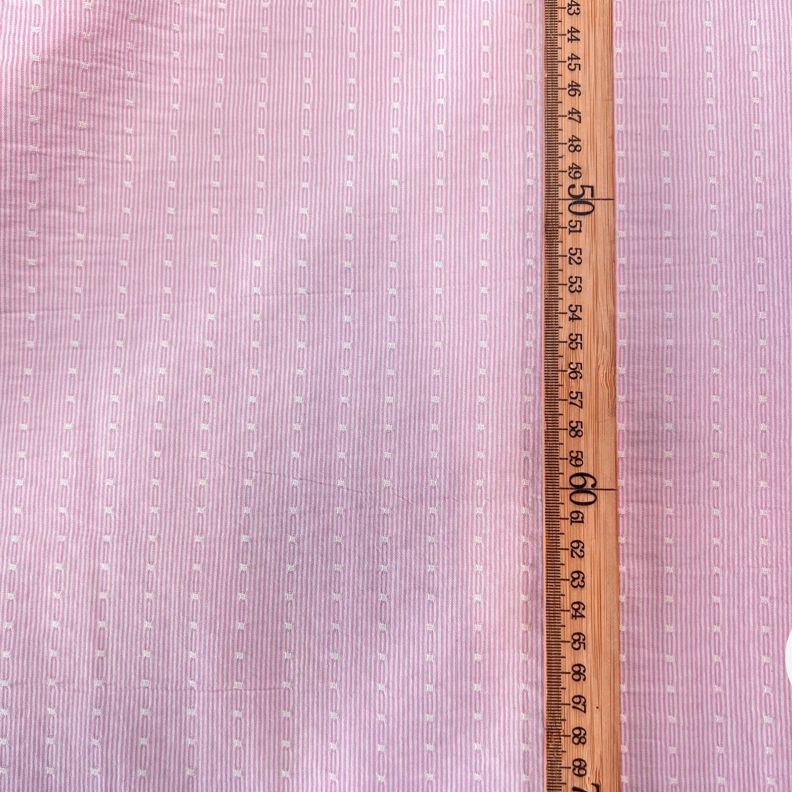 COTON LEGER BIO RAYURES PLUMETIS ATLANTIS ROSE - My Little Coupon