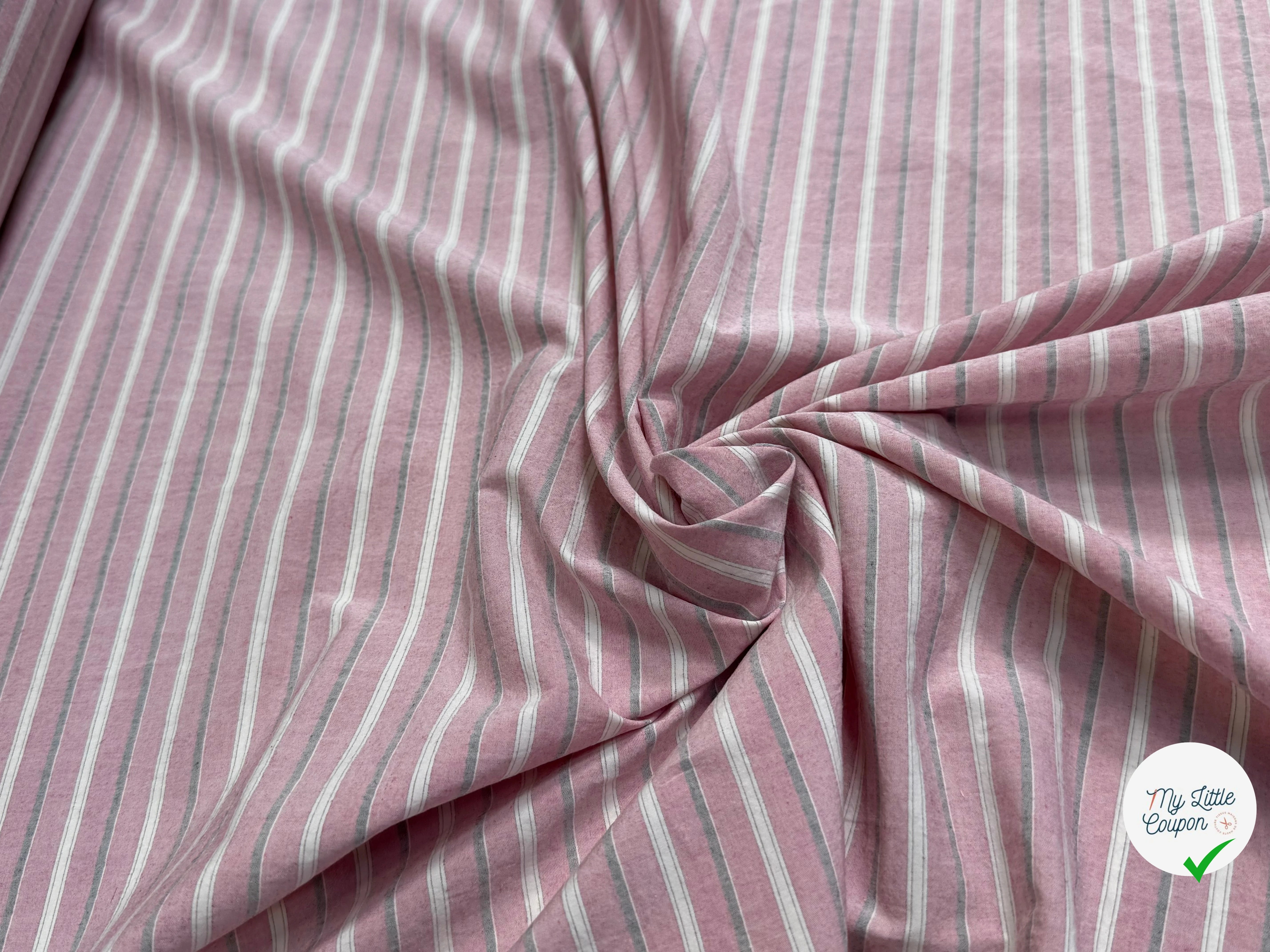 COTON LÉGER RAYÉ PINK - My Little Coupon