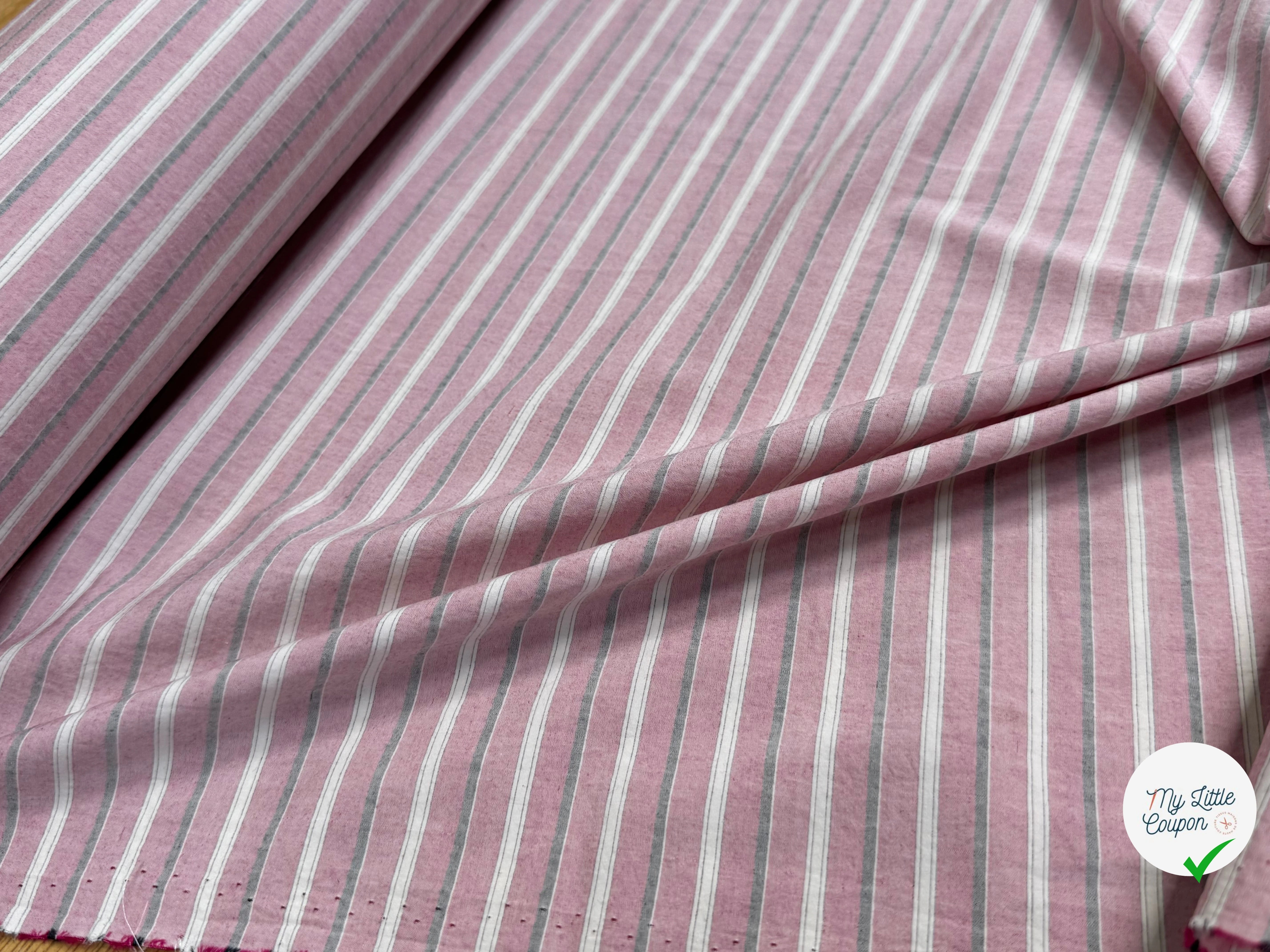 COTON LÉGER RAYÉ PINK - My Little Coupon