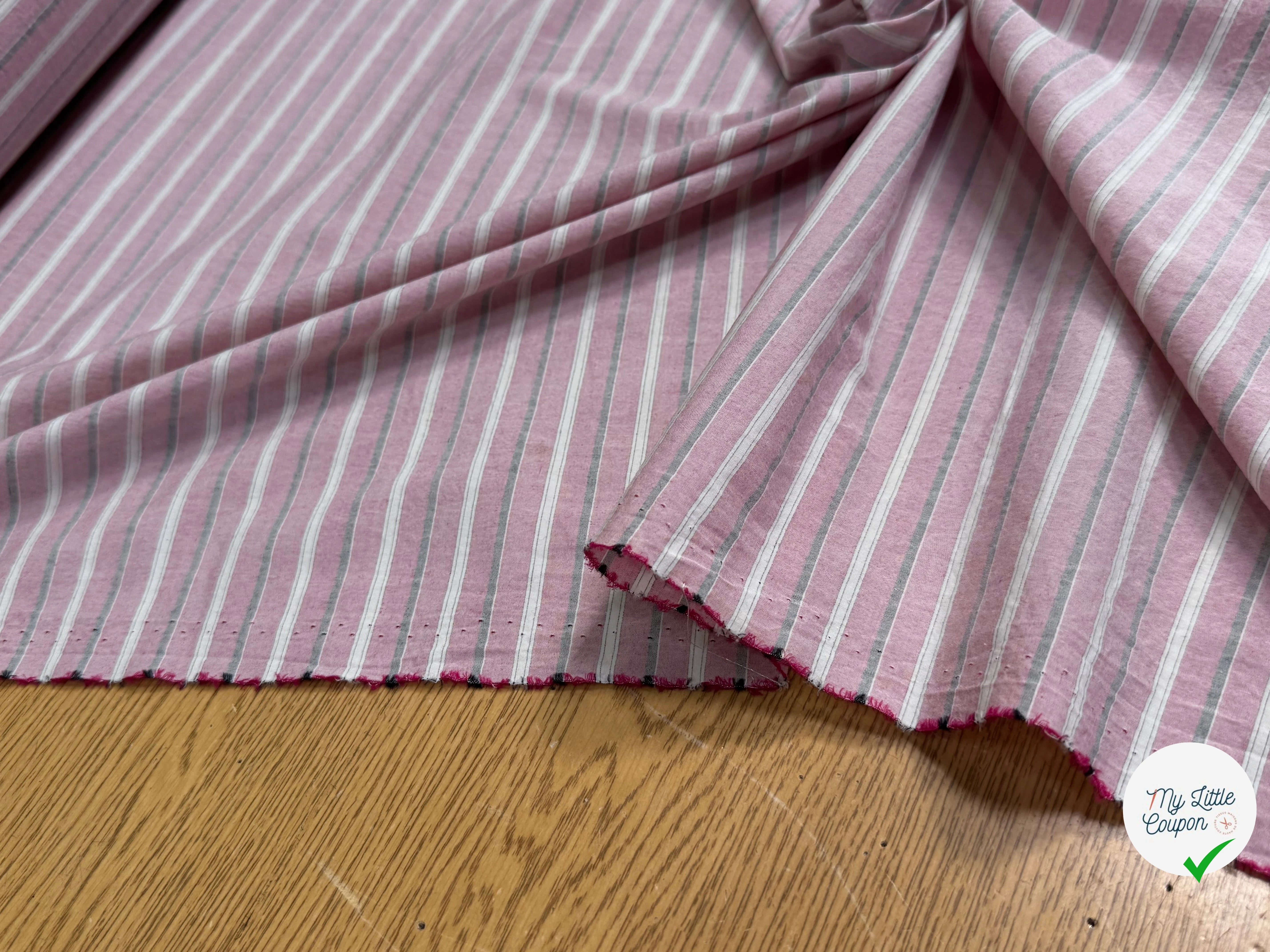COTON LÉGER RAYÉ PINK - My Little Coupon