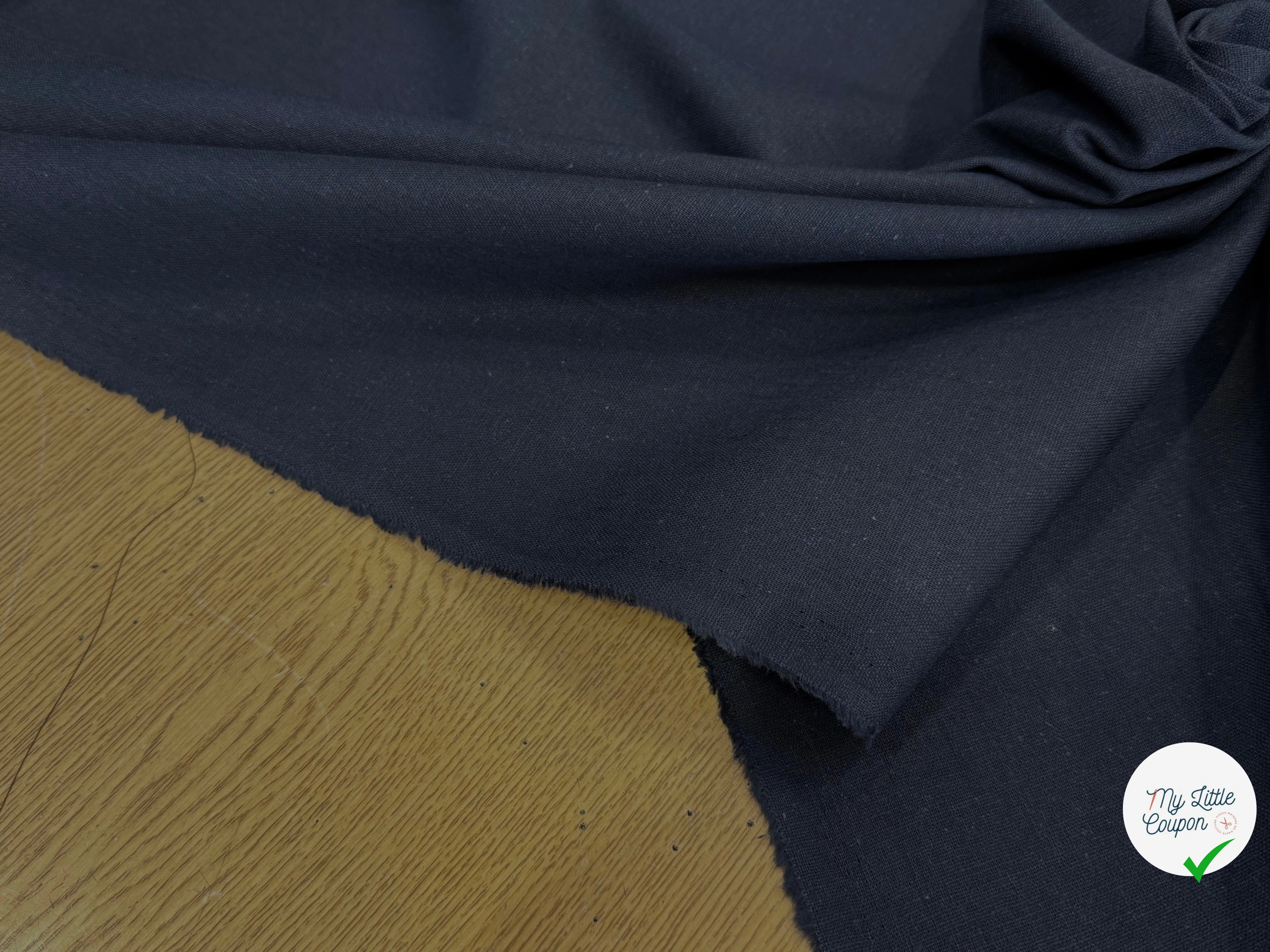 COTON LIN CHIC BLEU MARINE - My Little Coupon