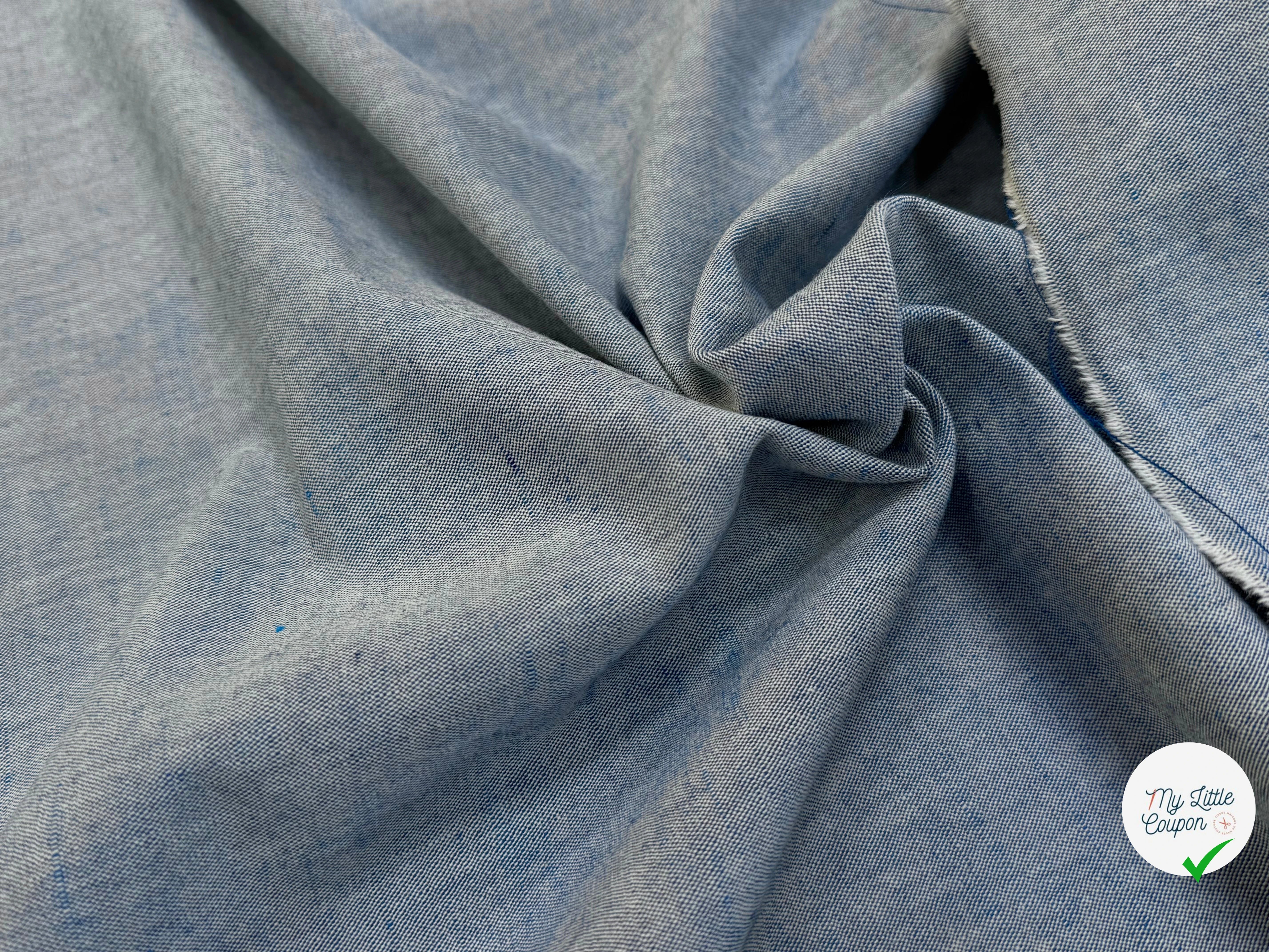 COTON LIN ET VISCOSE STRETCH EFFET JEAN - My Little Coupon