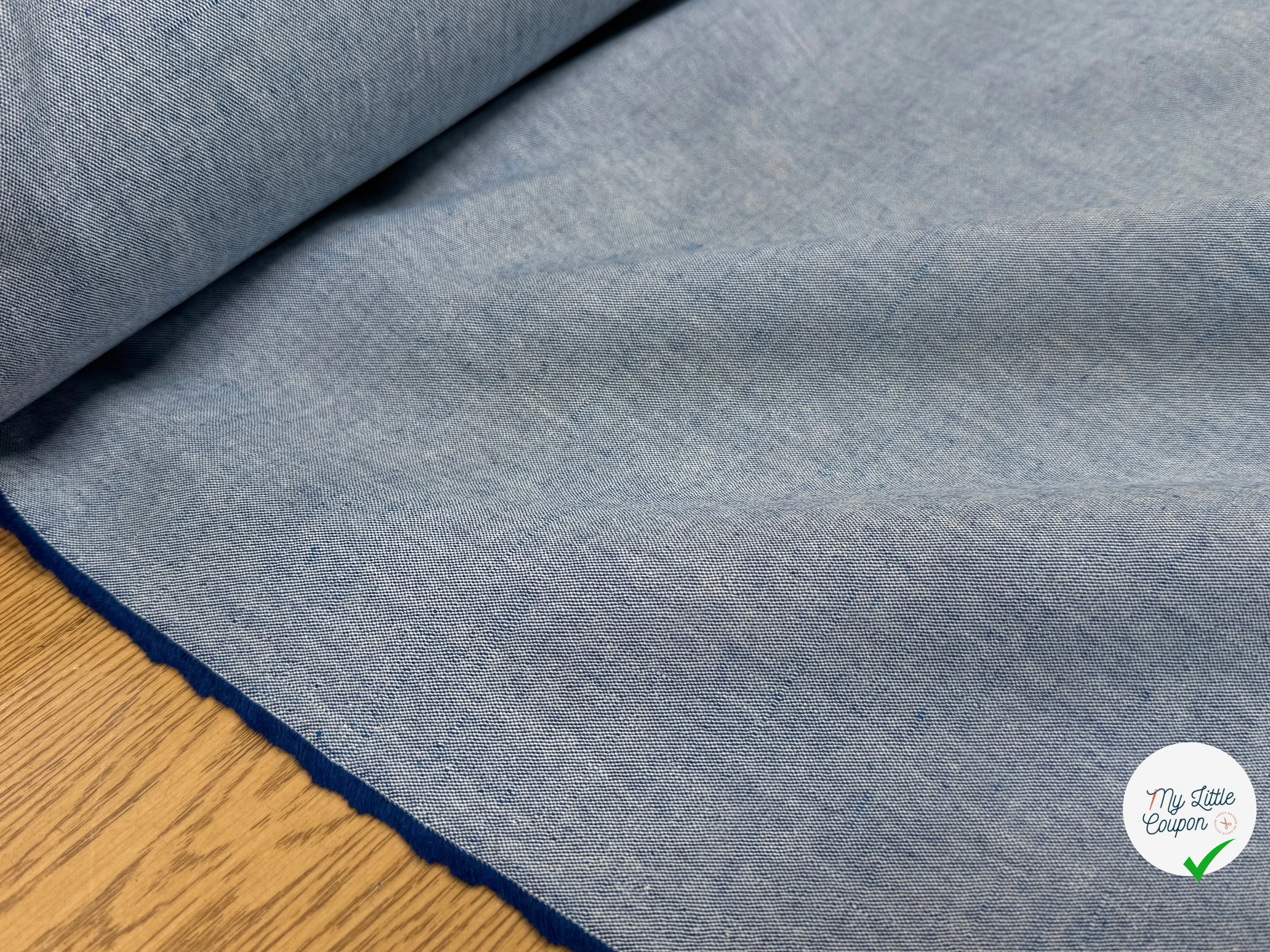 COTON LIN ET VISCOSE STRETCH EFFET JEAN - My Little Coupon