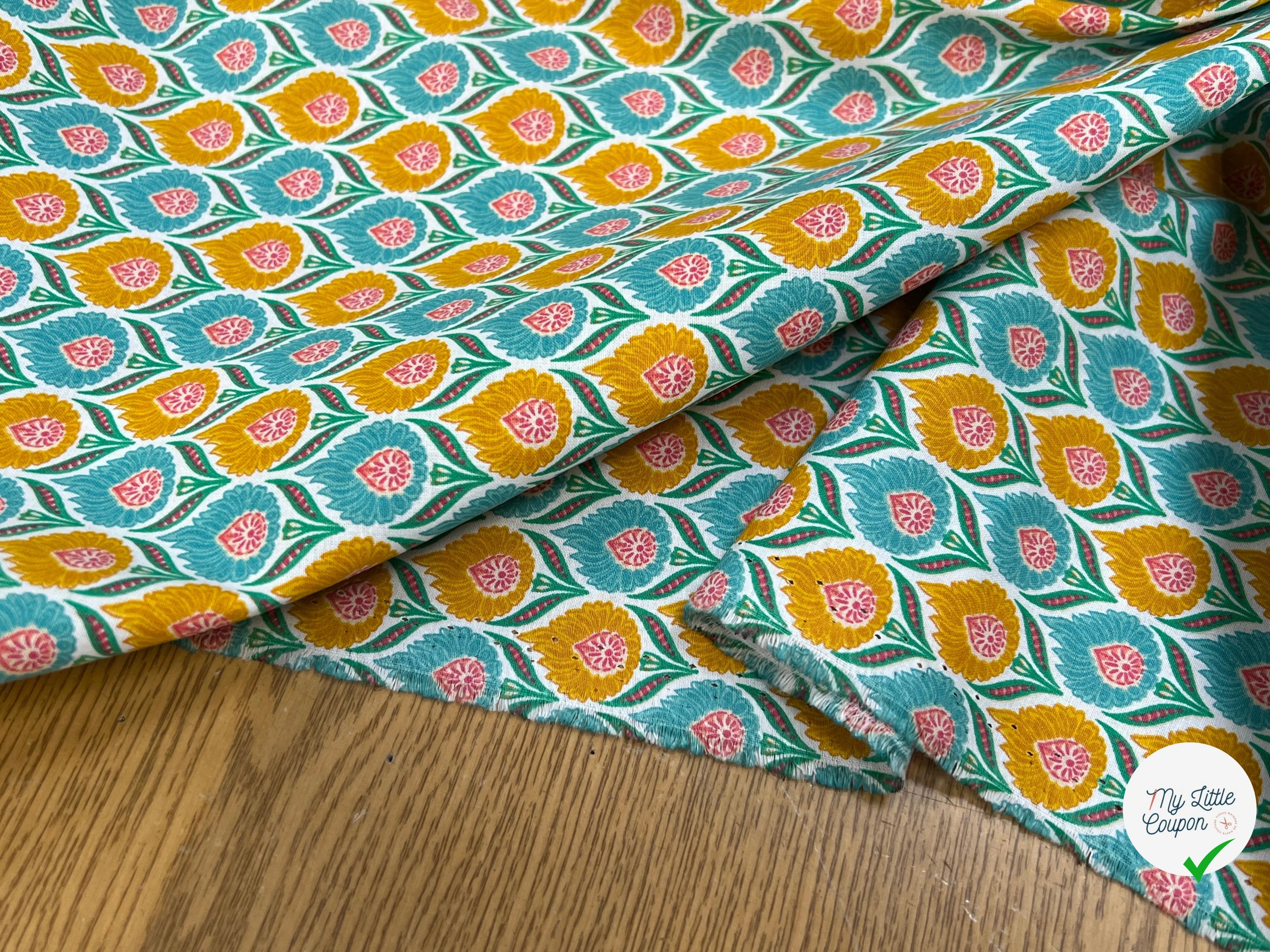 COTON LUKA BLANC CELADON 150 CM - My Little Coupon