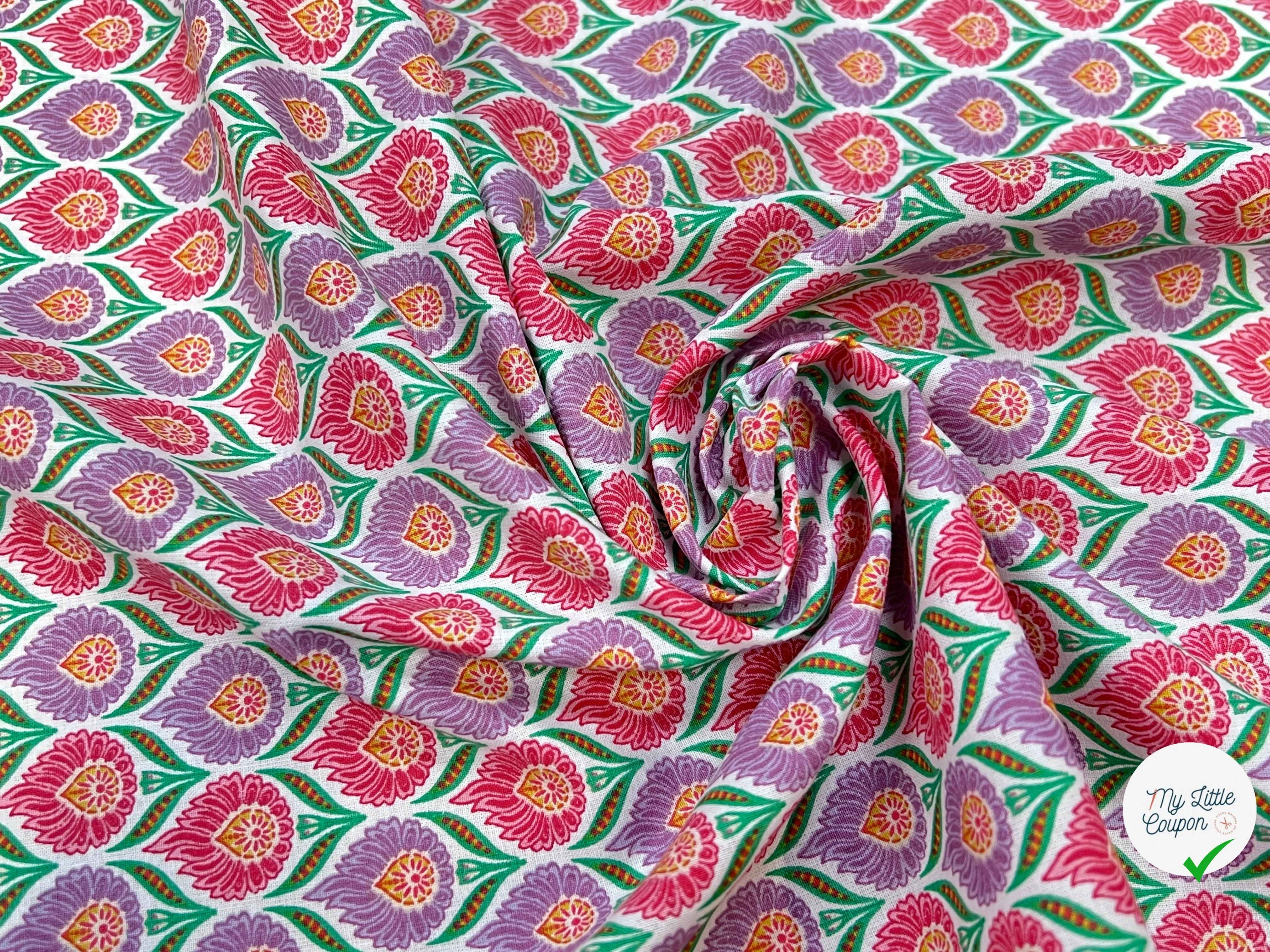 COTON LUKA BLANC LAVANDE 150 CM - My Little Coupon