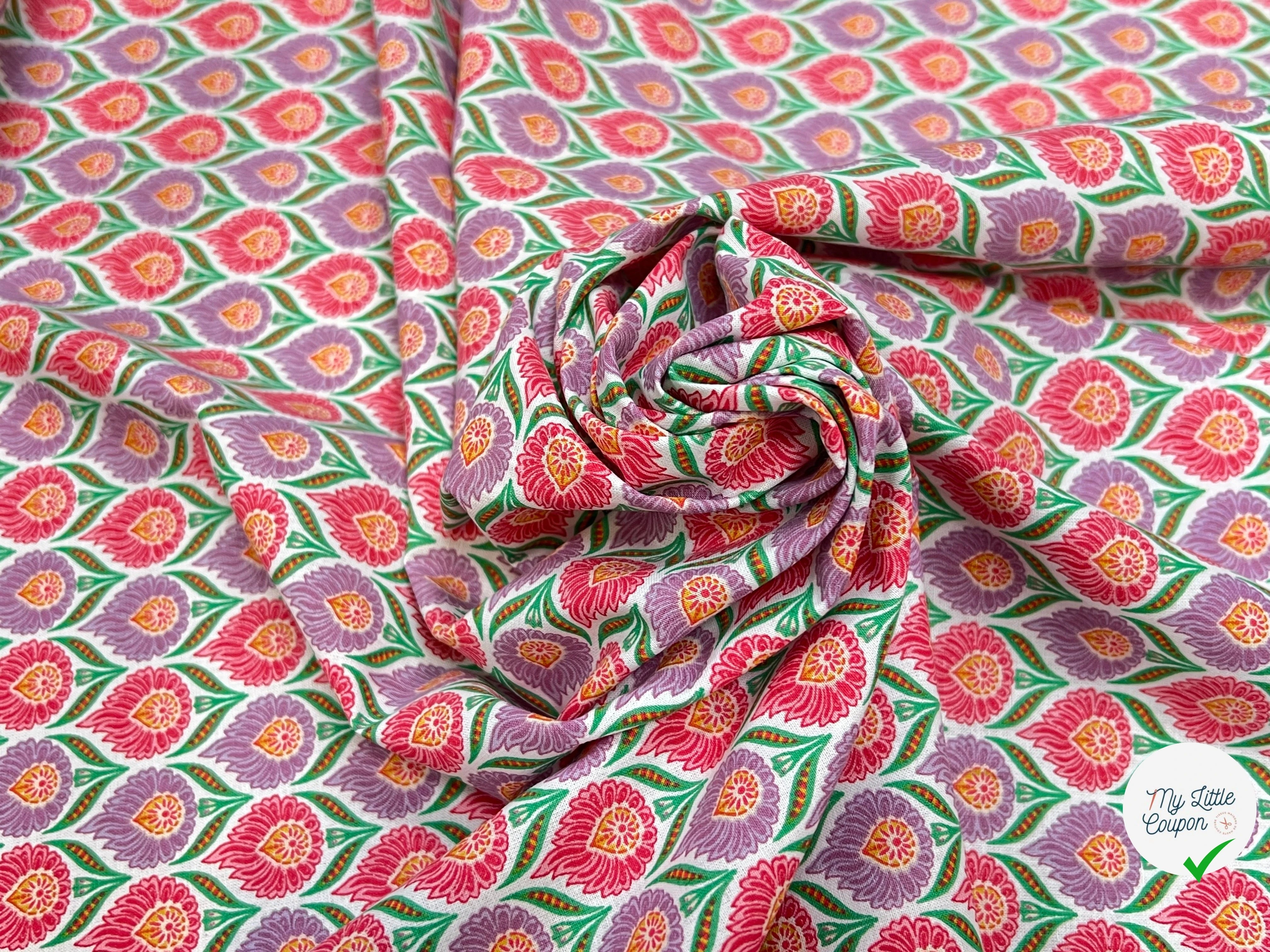 COTON LUKA BLANC LAVANDE 150 CM - My Little Coupon